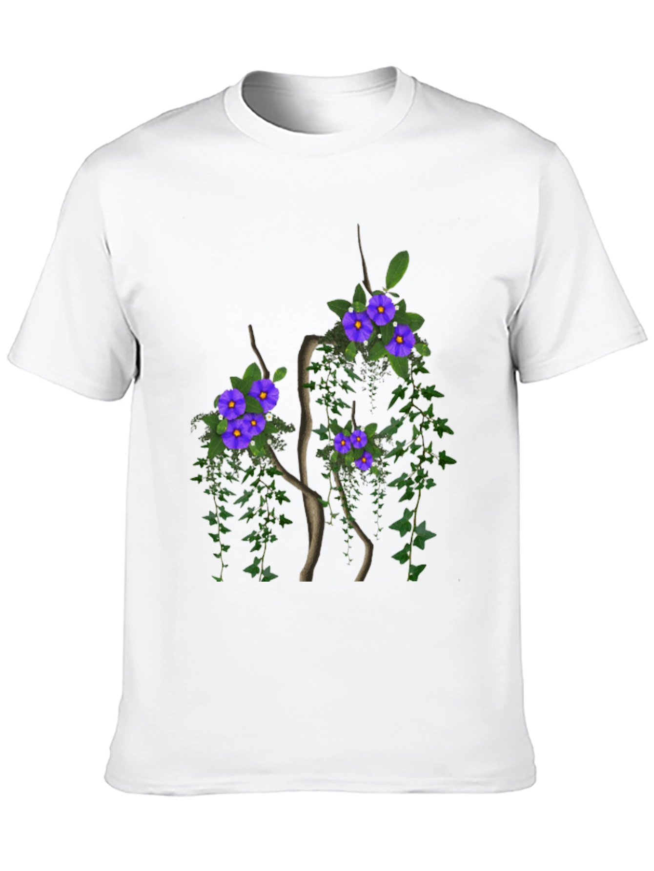 Floral Tree Graphic Black T-Shirt