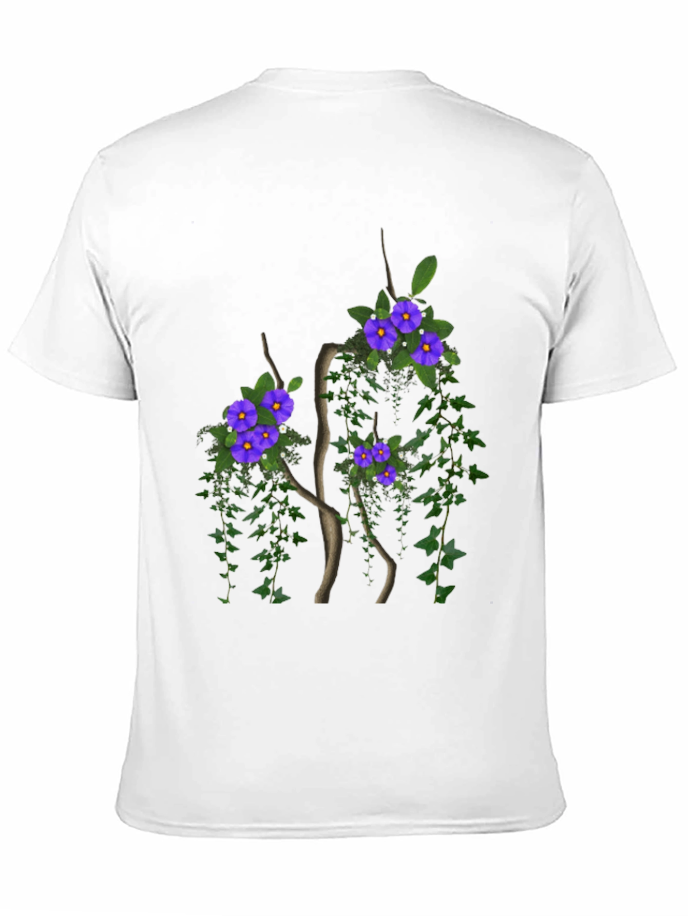Floral Tree Graphic Black T-Shirt