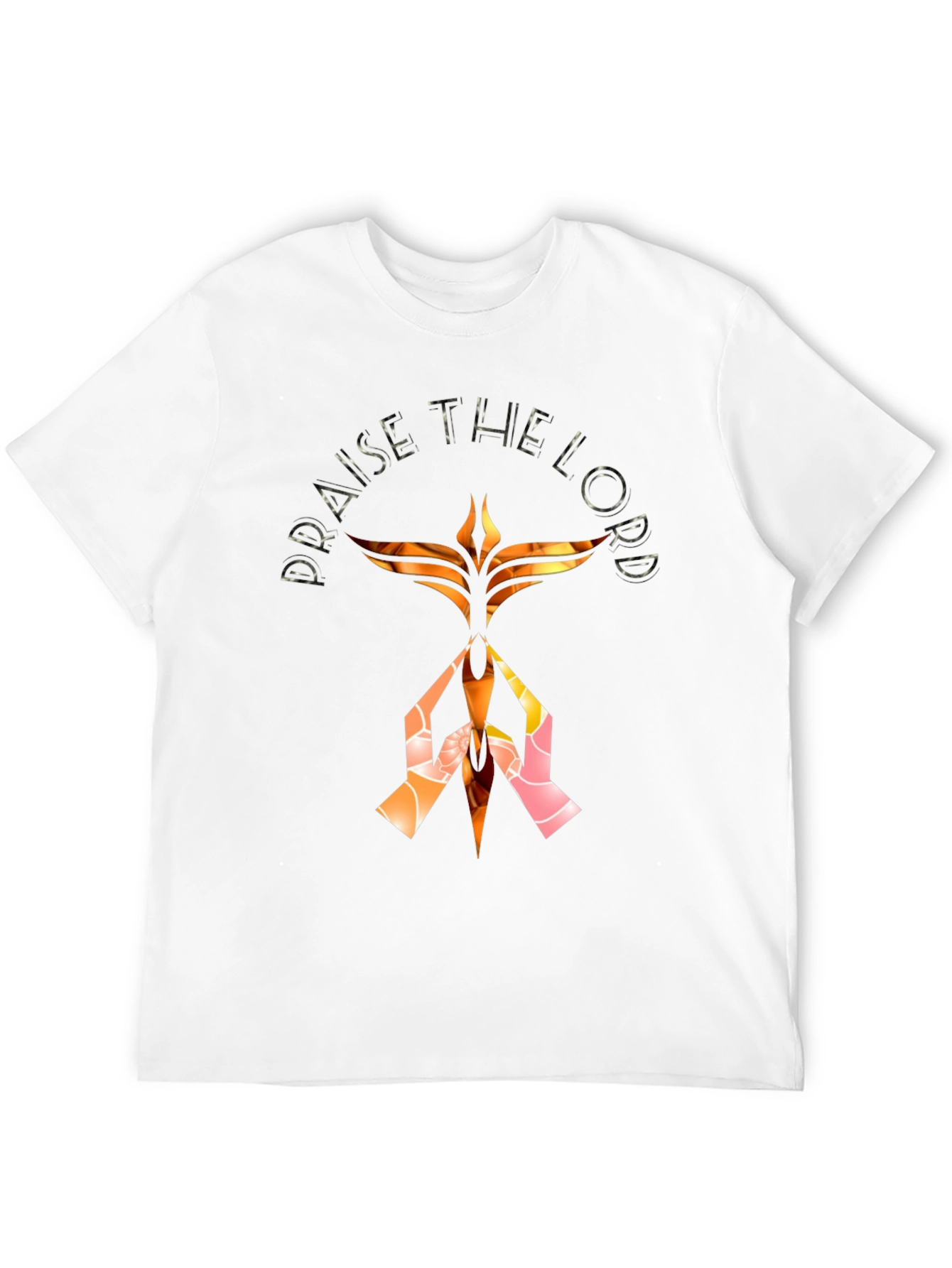 Praise The Lord Graphic Print Black T-Shirt