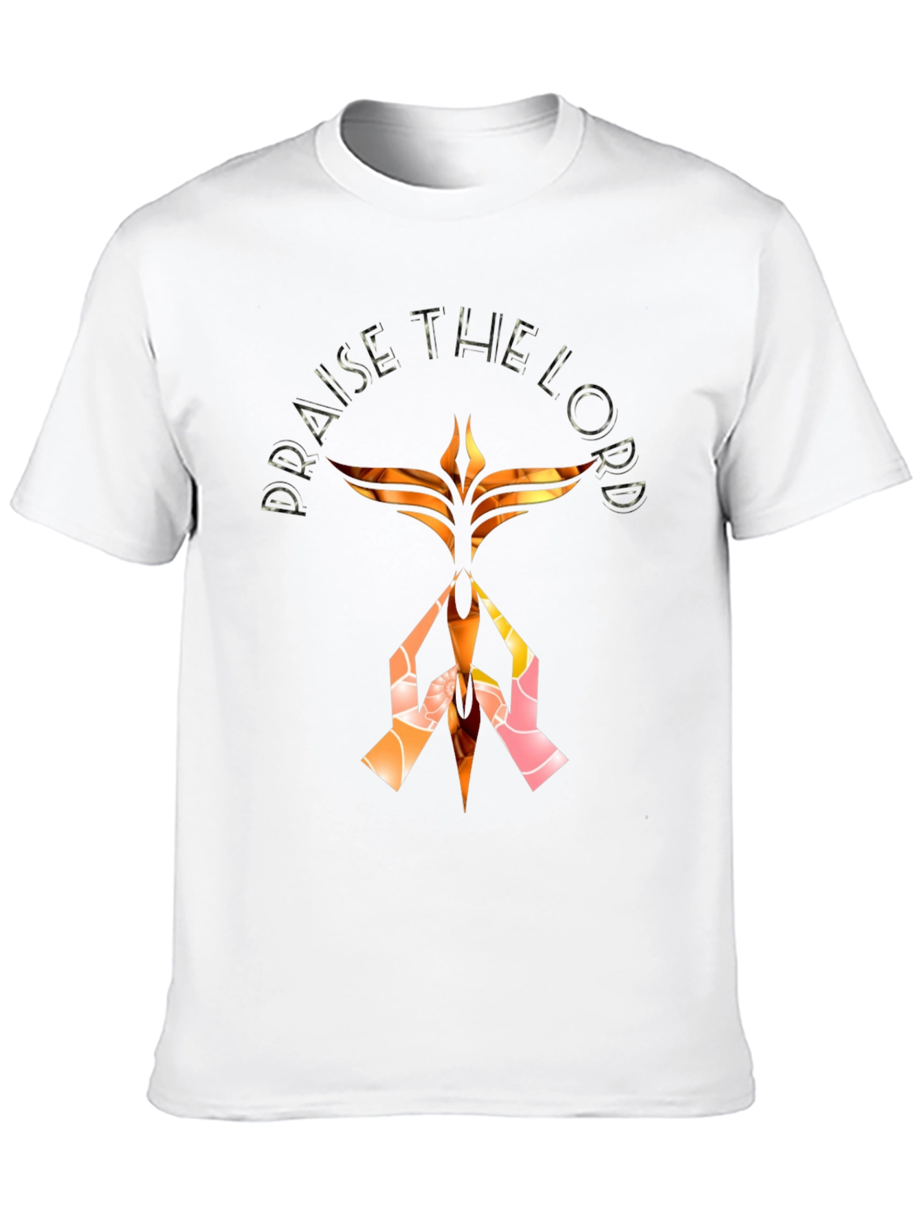 Praise The Lord Graphic Print Black T-Shirt