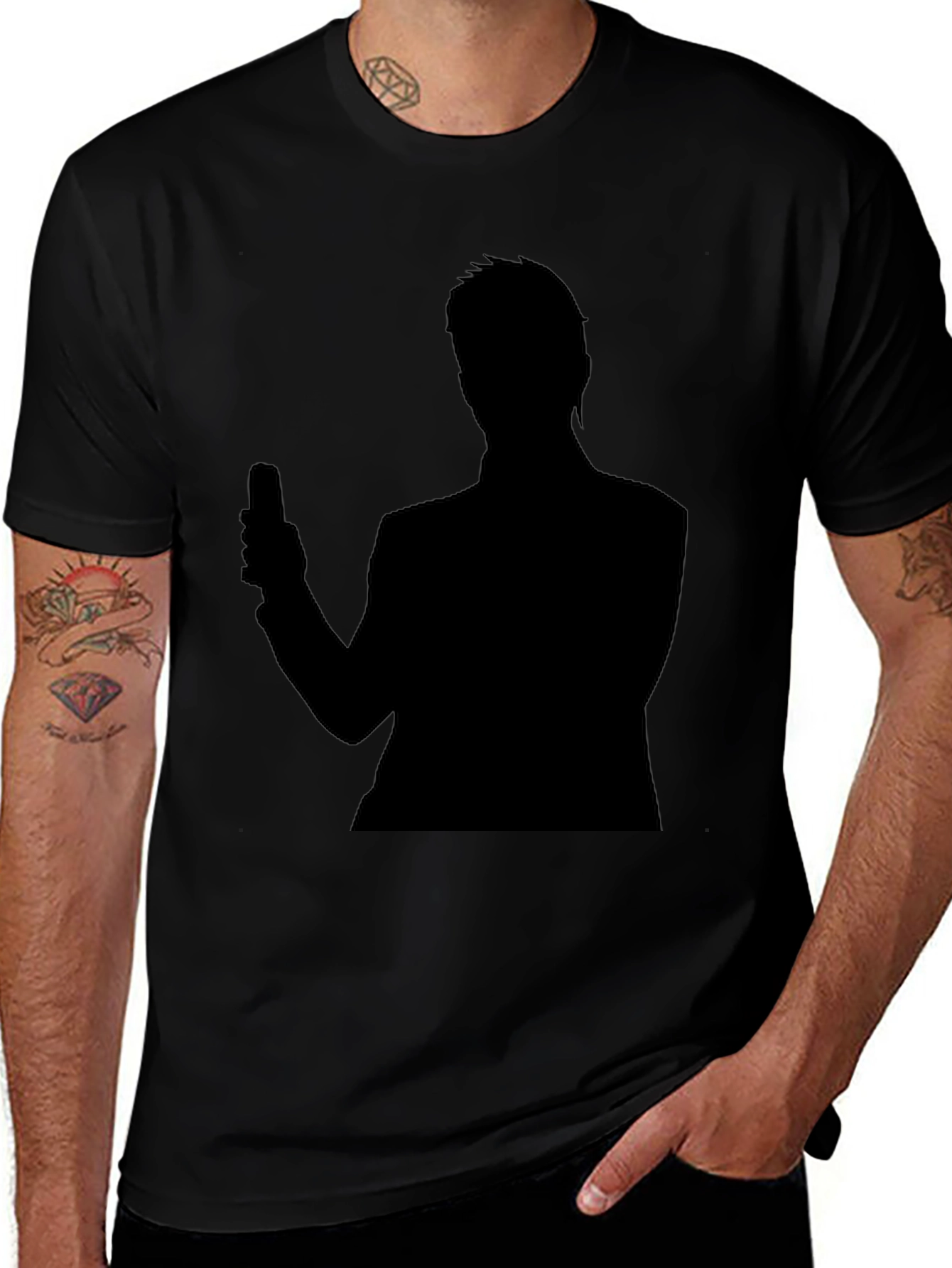 Silhouette Graphic Tee - Black