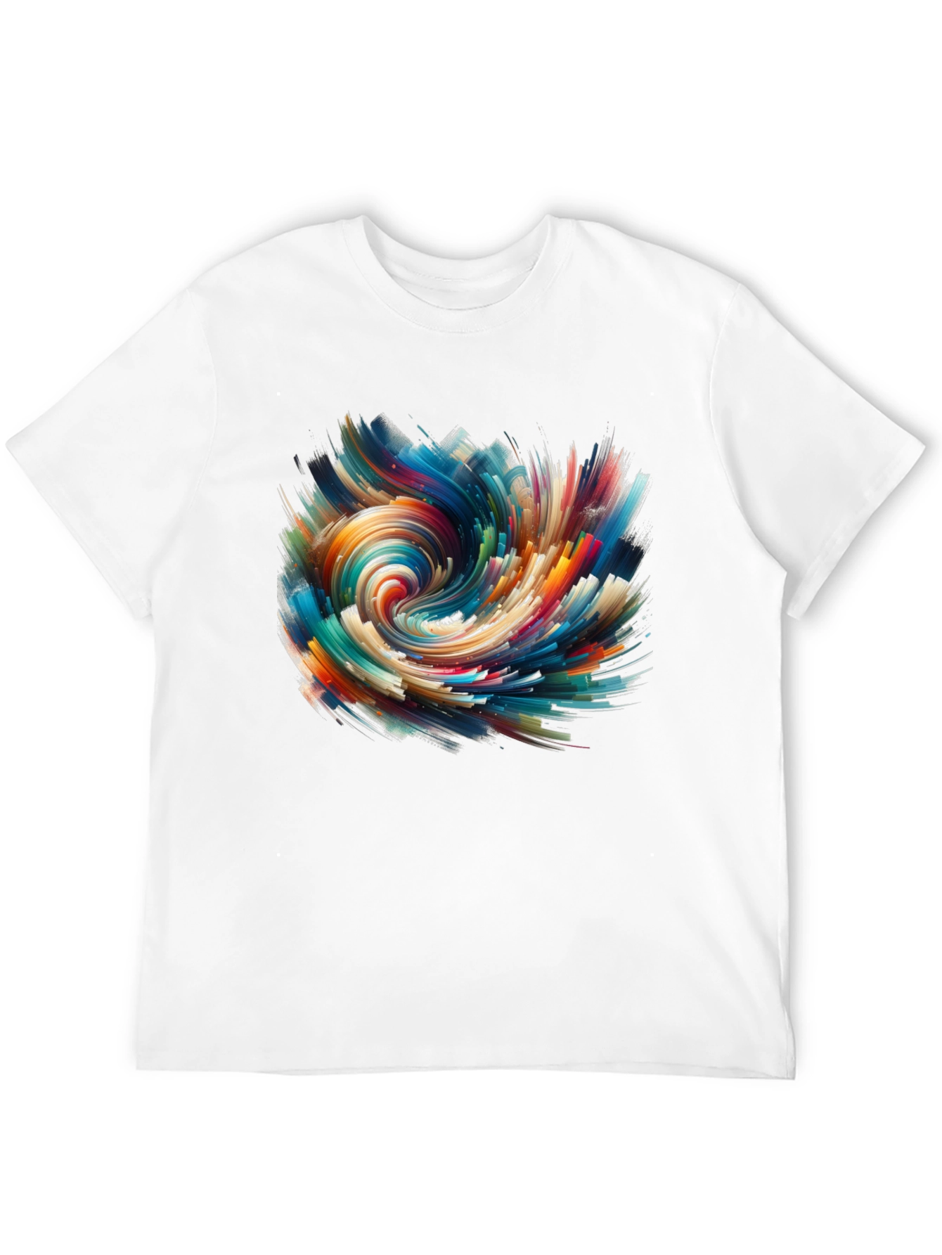 Abstract Swirl Graphic Black T-Shirt