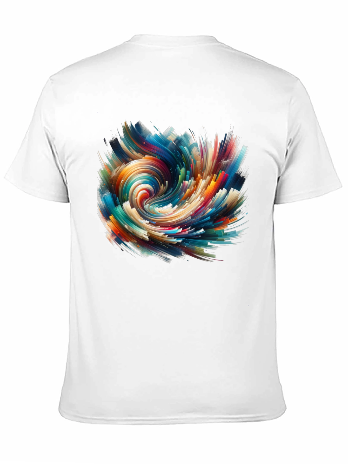 Abstract Swirl Graphic Black T-Shirt