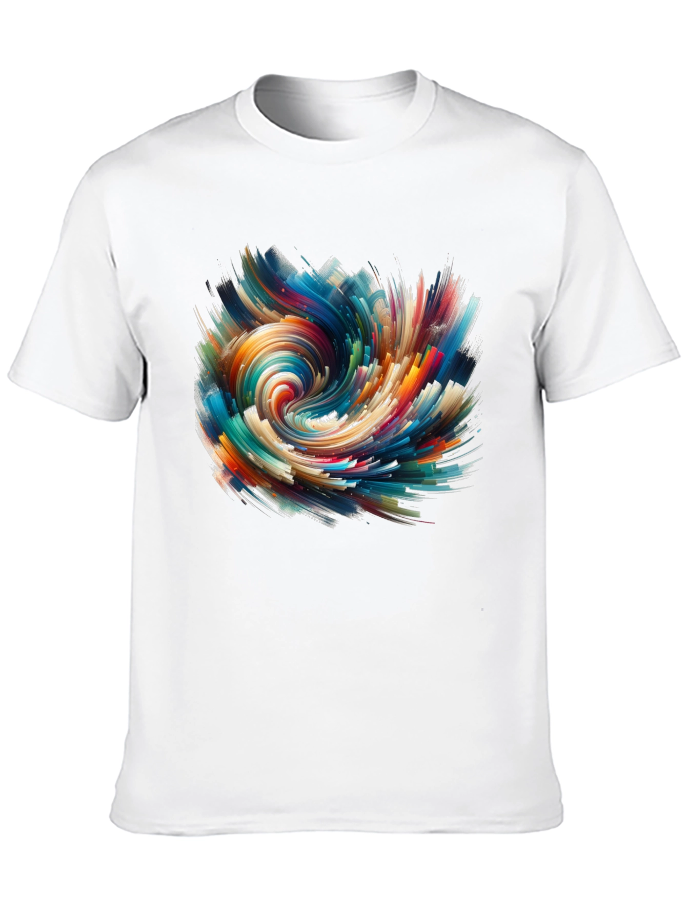 Abstract Swirl Graphic Black T-Shirt
