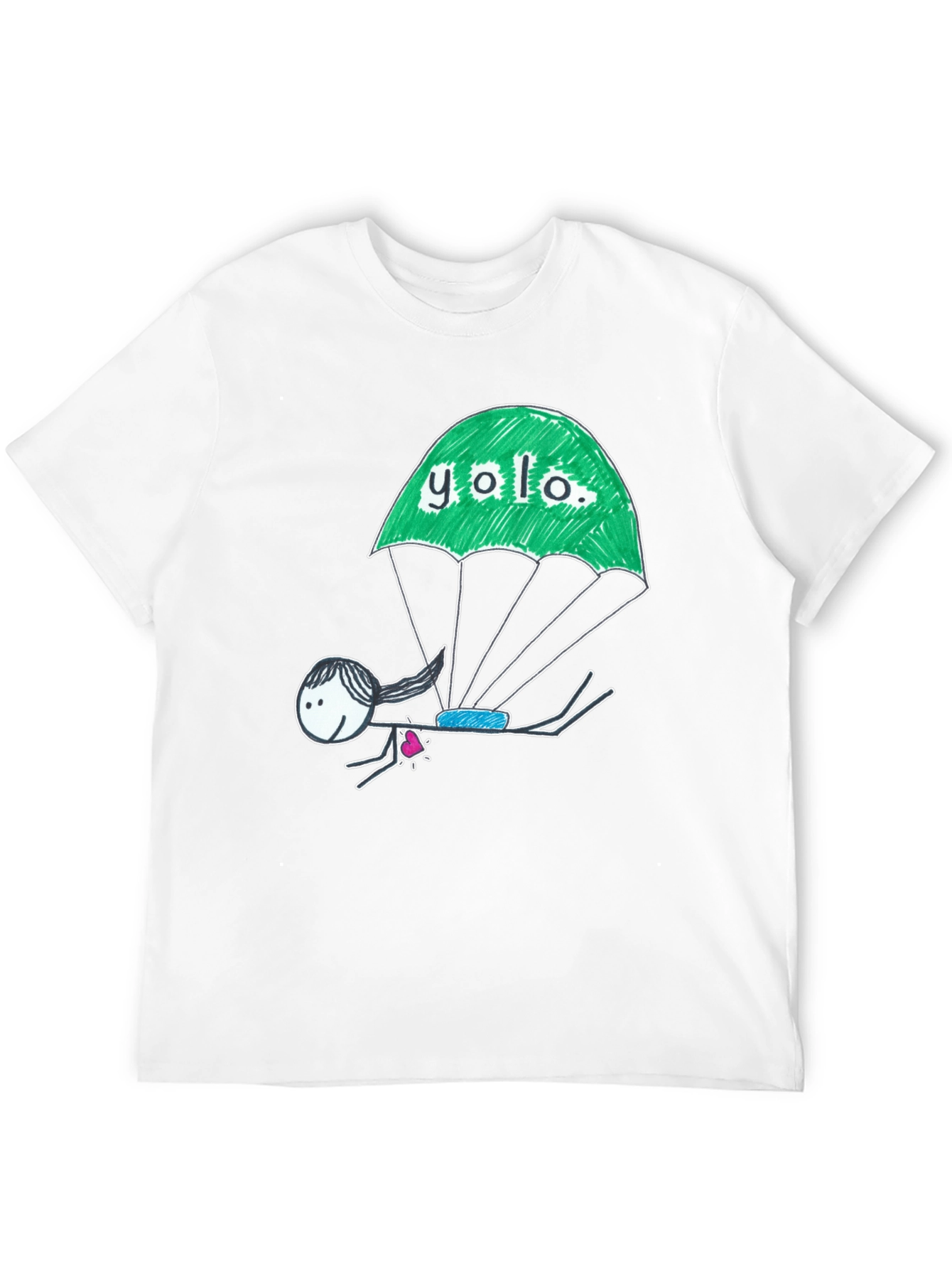 YOLO Parachute Graphic T-Shirt - Black Cotton Tee