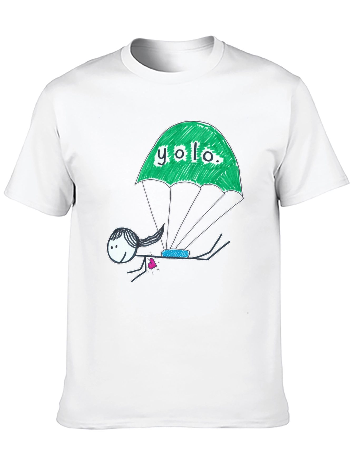 YOLO Parachute Graphic T-Shirt - Black Cotton Tee