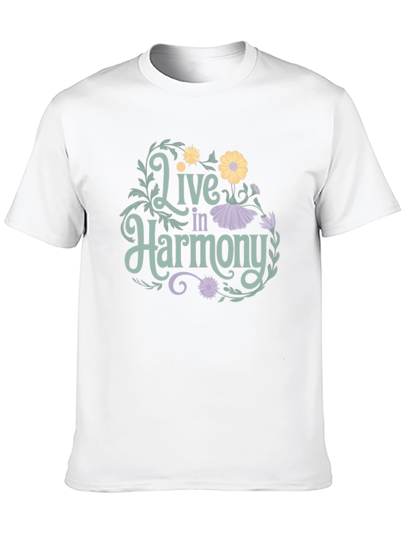 Live In Harmony Floral Graphic T-Shirt