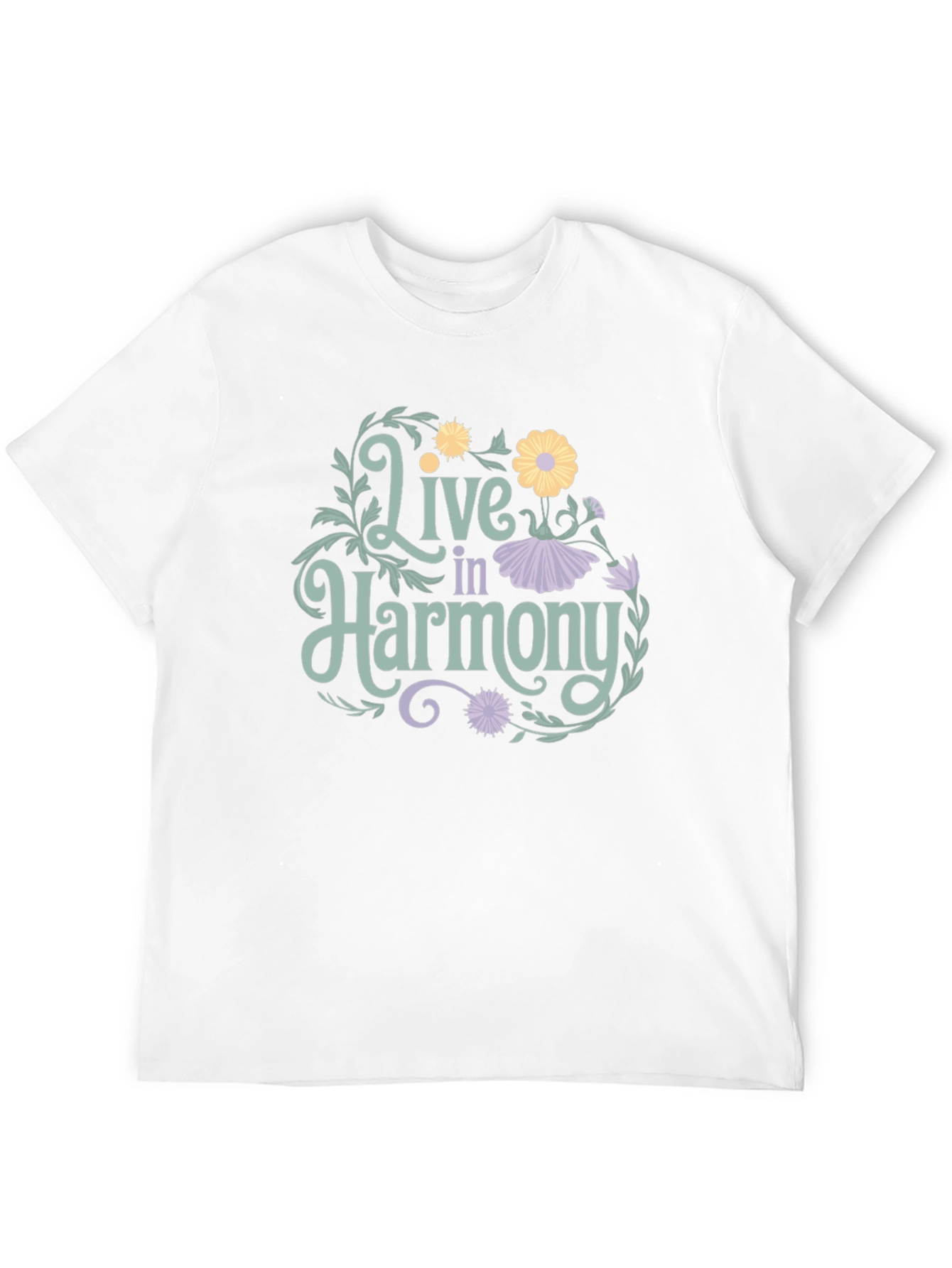 Live In Harmony Floral Graphic T-Shirt