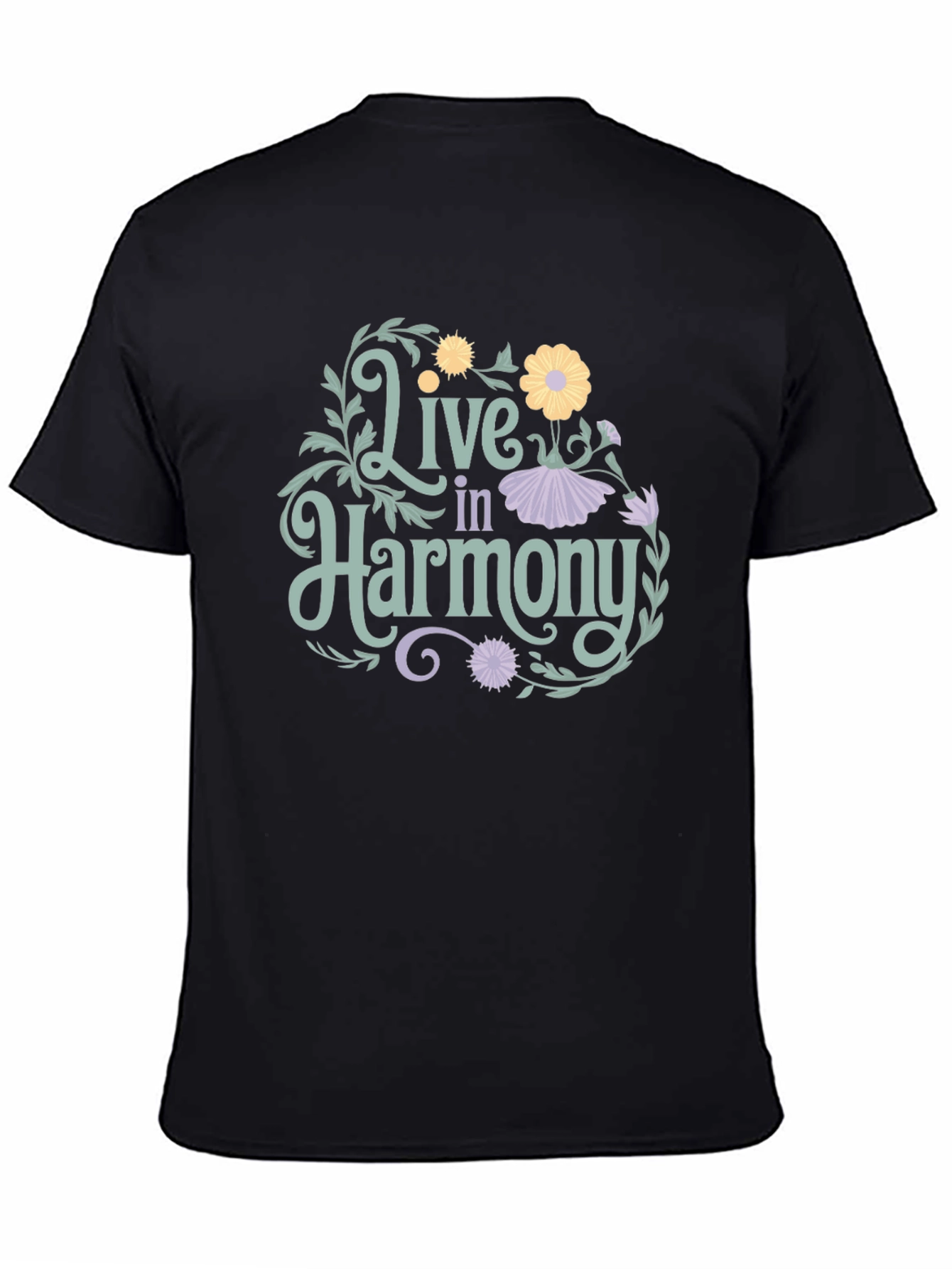 Live In Harmony Floral Graphic T-Shirt