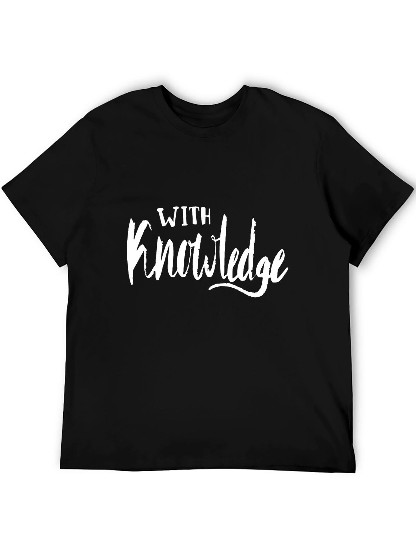 With Knowledge Graphic Black T-Shirt