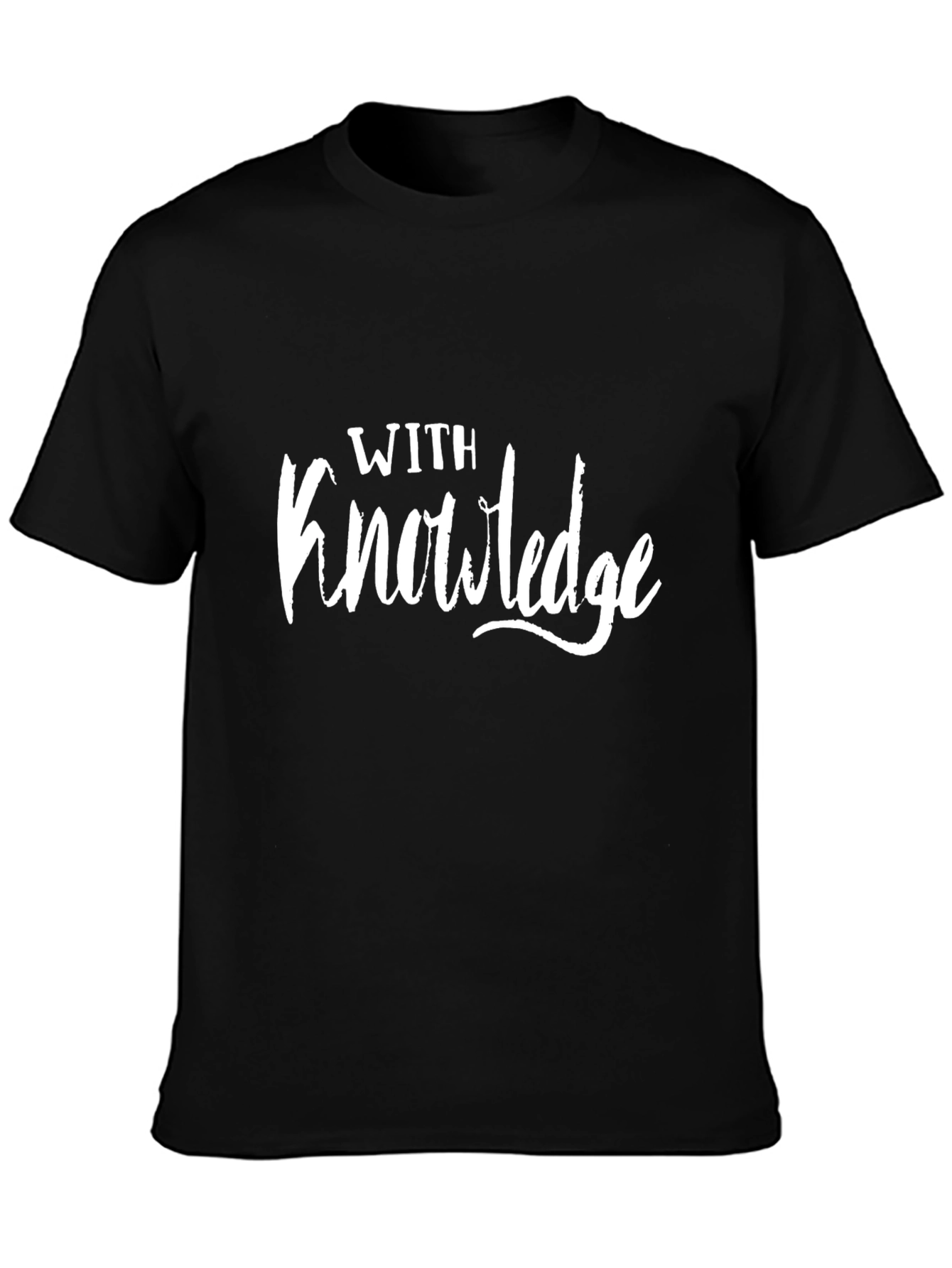 With Knowledge Graphic Black T-Shirt