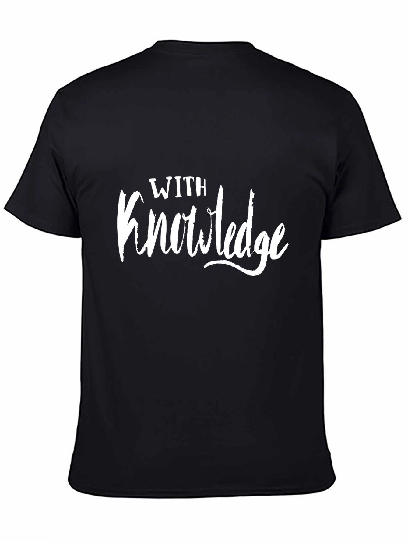 With Knowledge Graphic Black T-Shirt