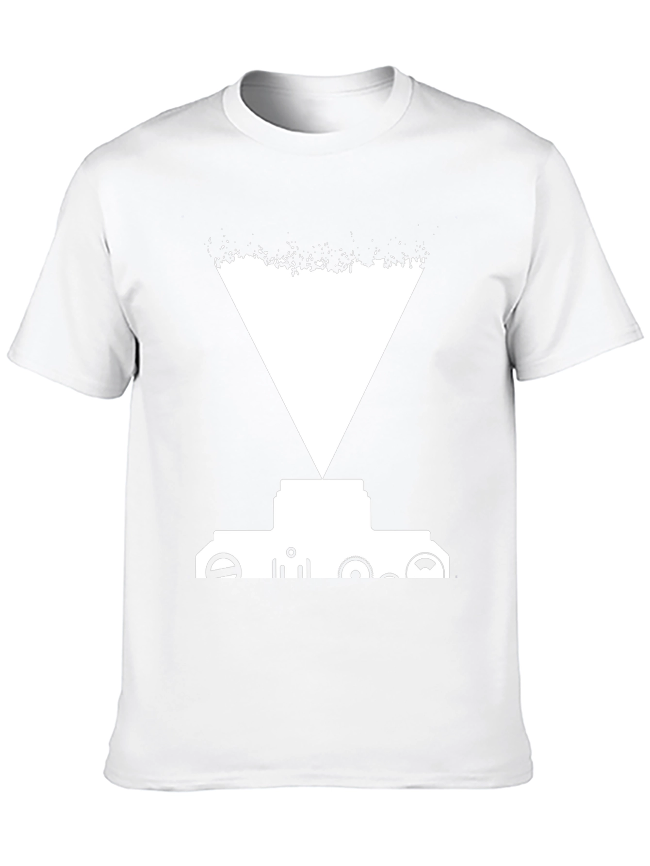 Abstract Graphic Tee - Black Cotton Blend Shirt