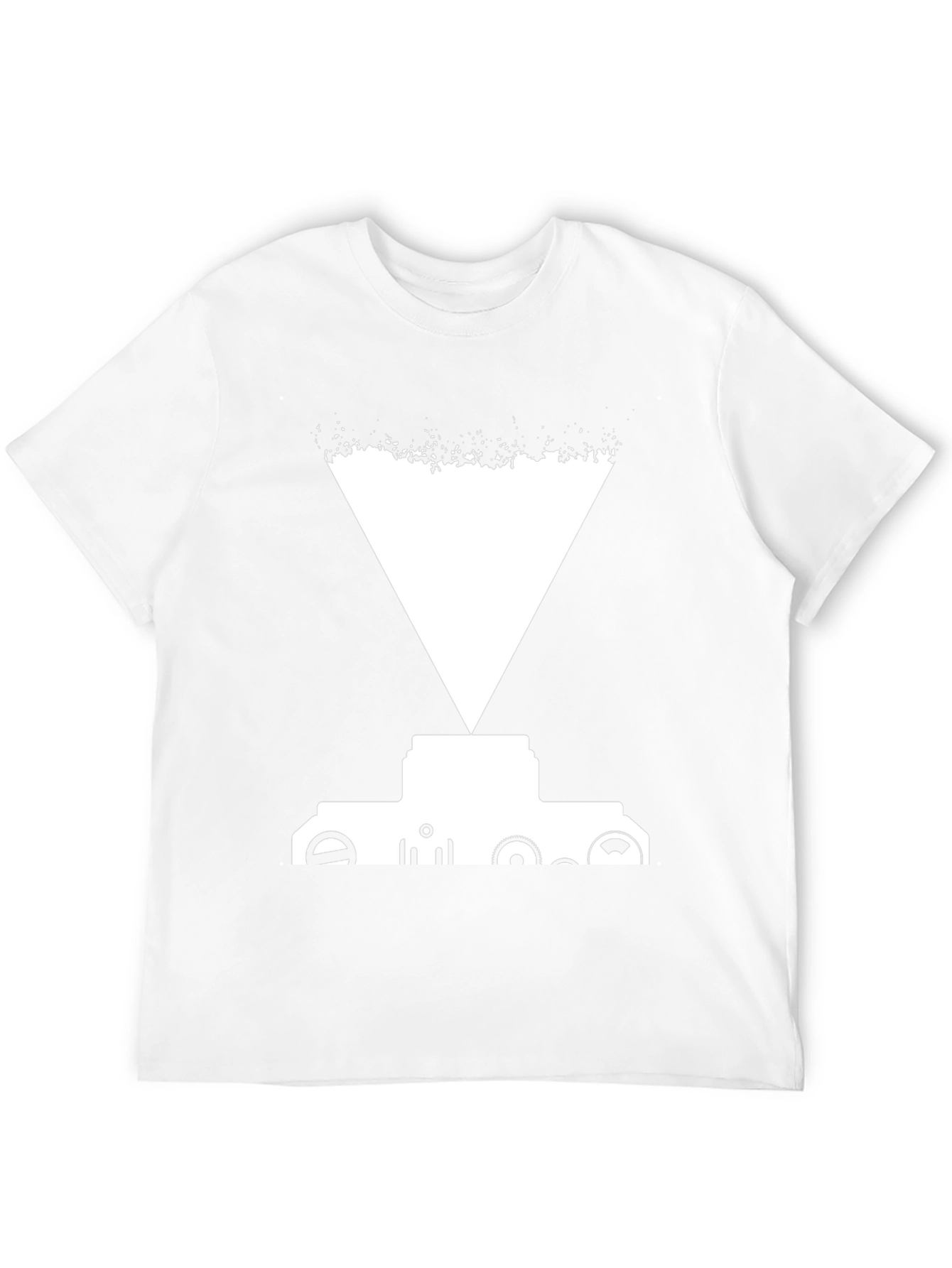 Abstract Graphic Tee - Black Cotton Blend Shirt