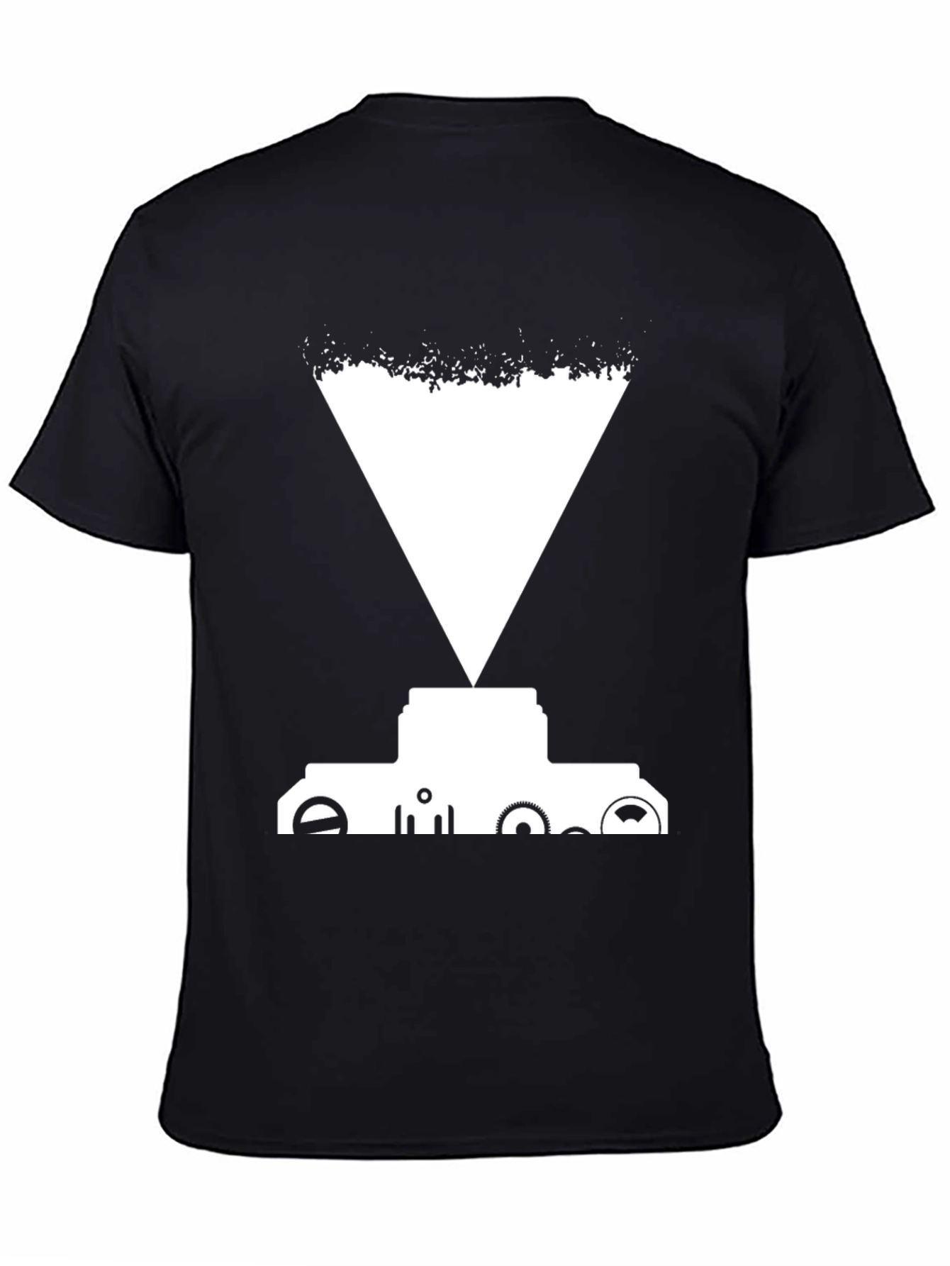 Abstract Graphic Tee - Black Cotton Blend Shirt