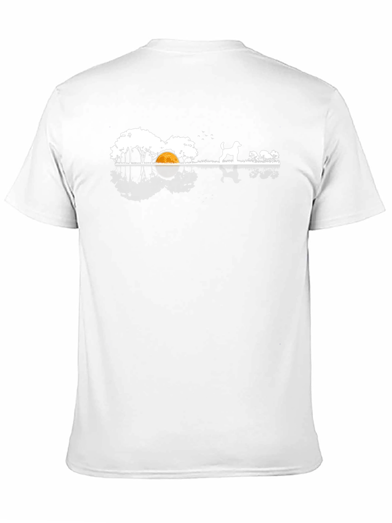 Dog Camping Scene T-Shirt - Black