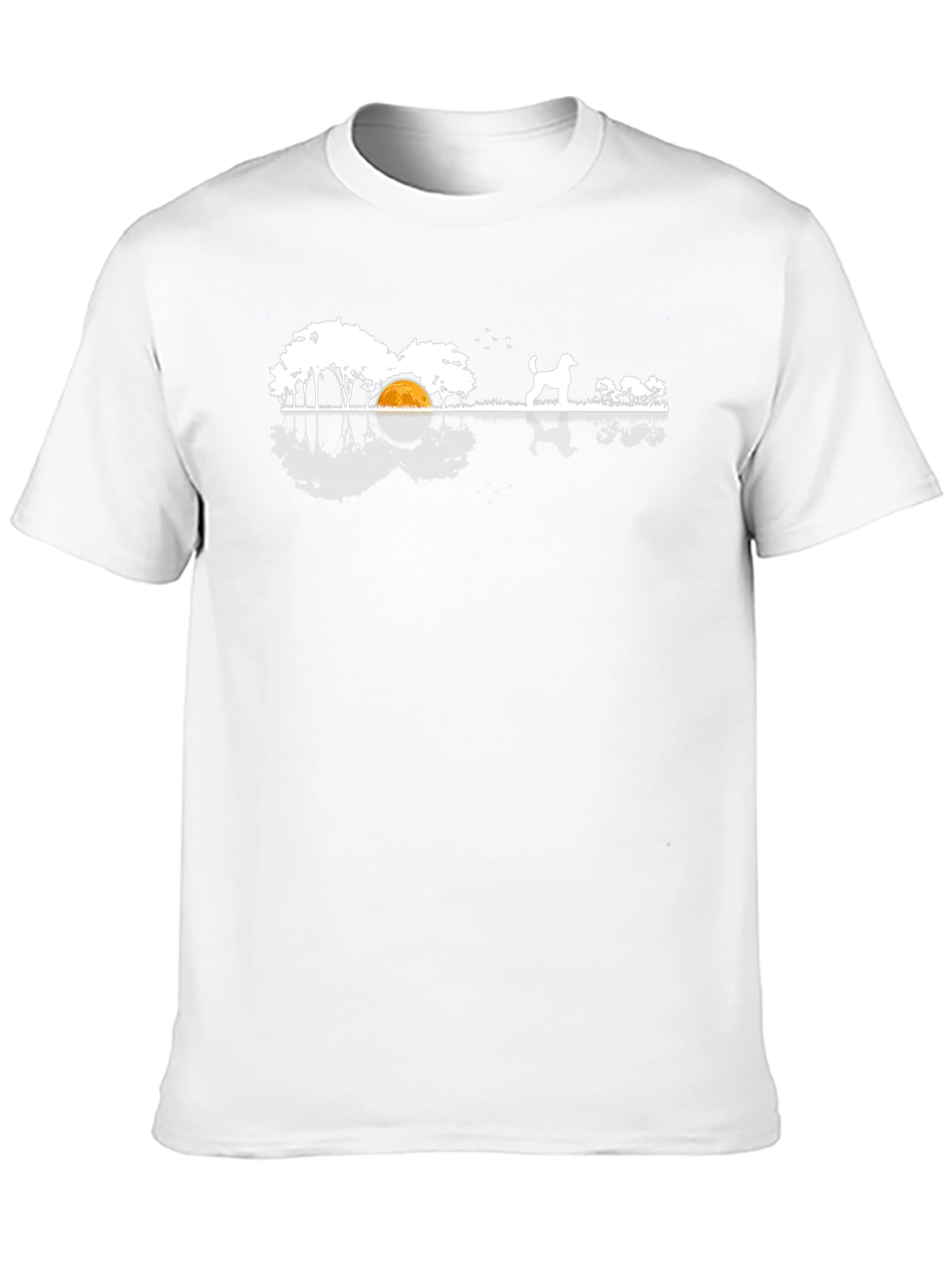Dog Camping Scene T-Shirt - Black