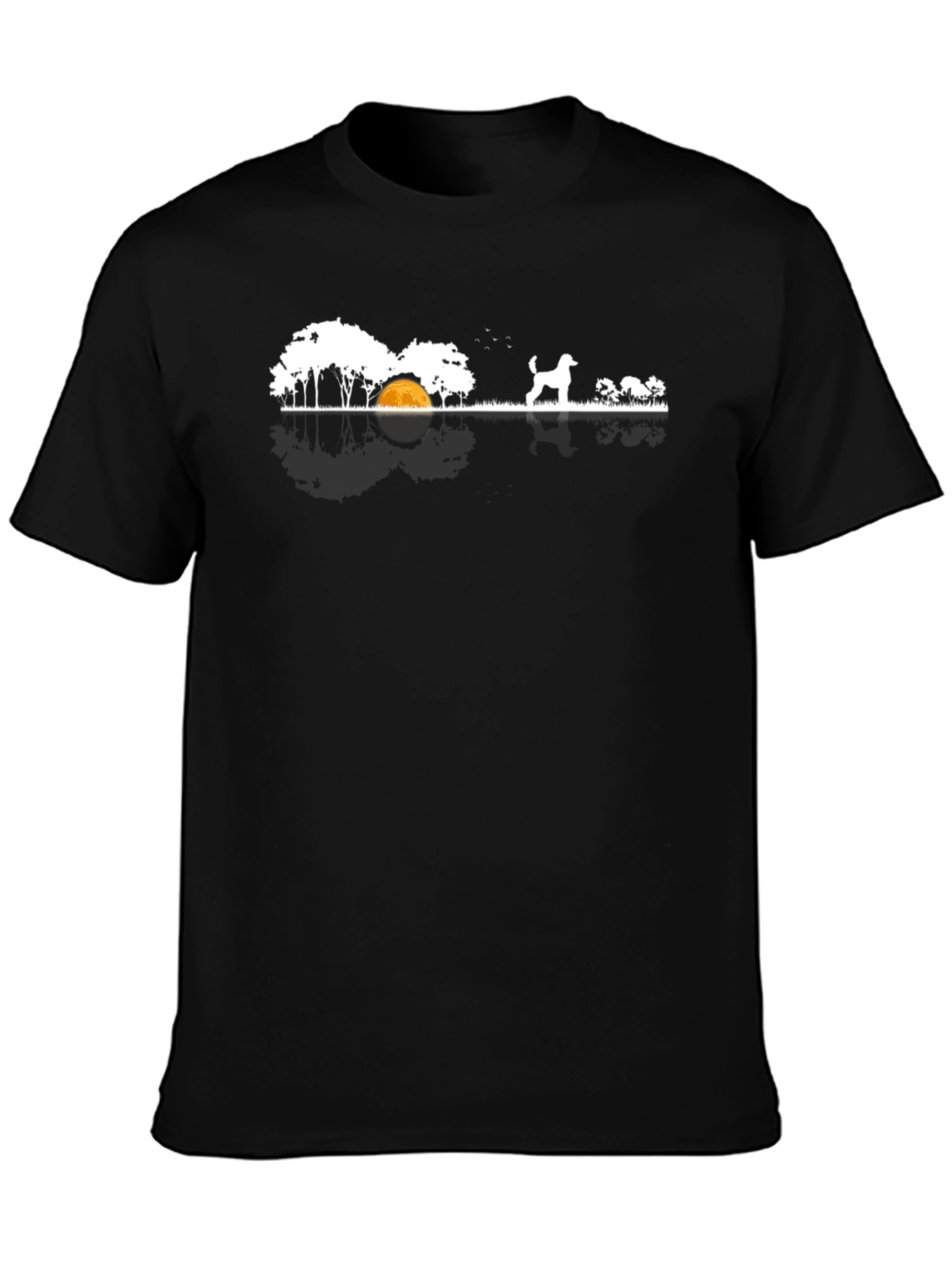 Dog Camping Scene T-Shirt - Black