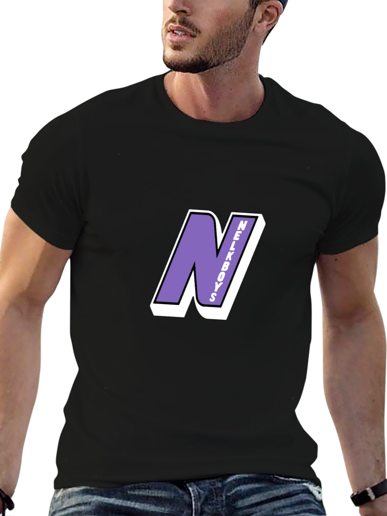 Nelkboys Logo Graphic Black T-Shirt