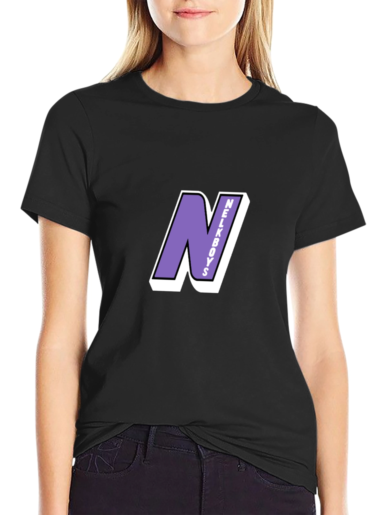 Nelkboys Logo Graphic Black T-Shirt