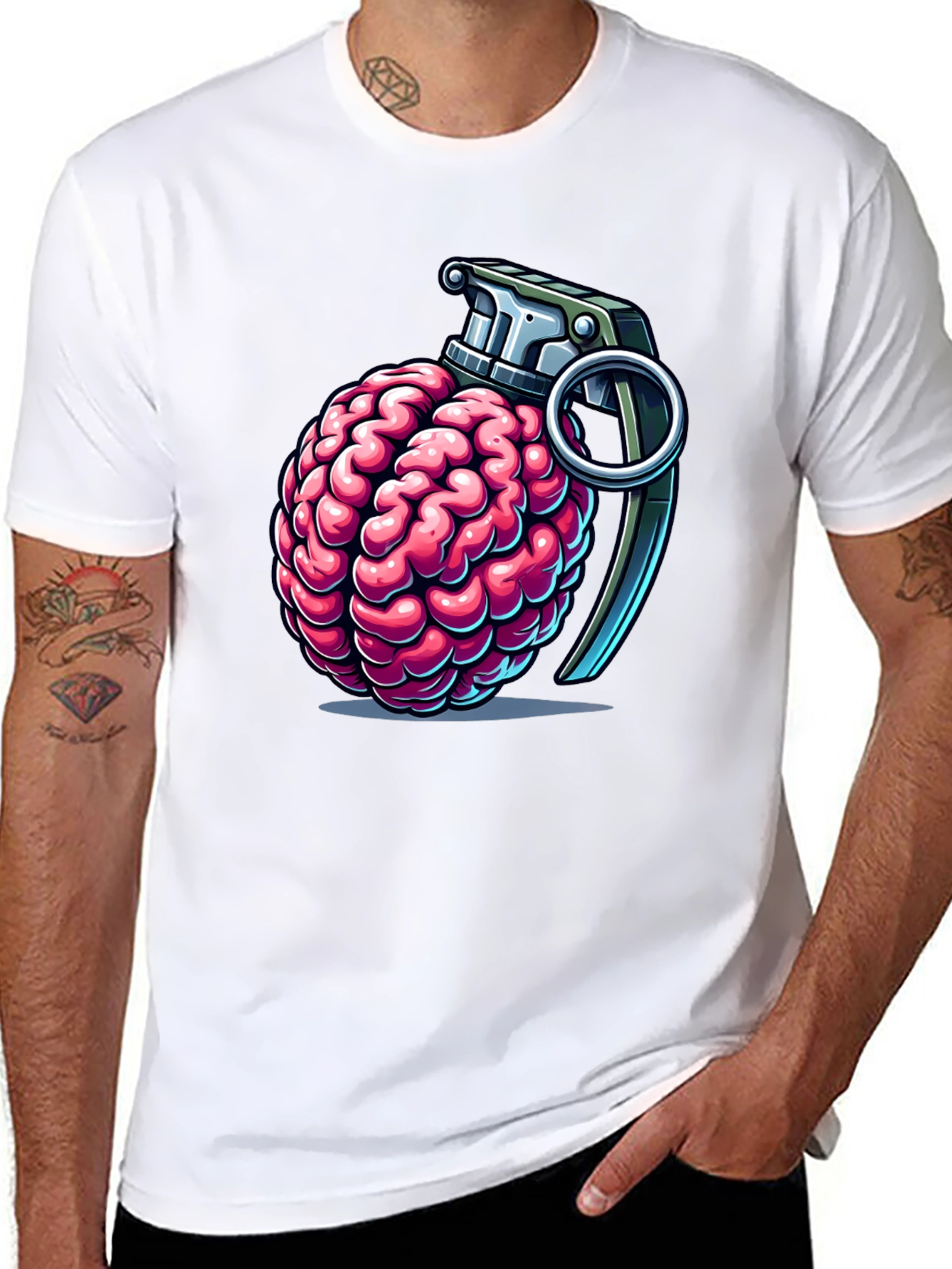 Brain Grenade T-Shirt - Explosive Intellect!