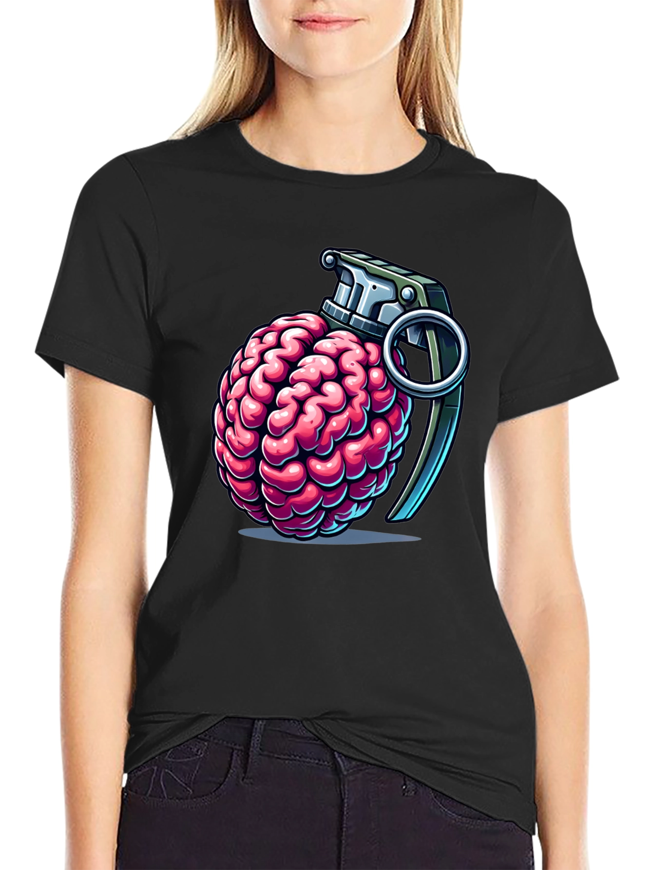 Brain Grenade T-Shirt - Explosive Intellect!