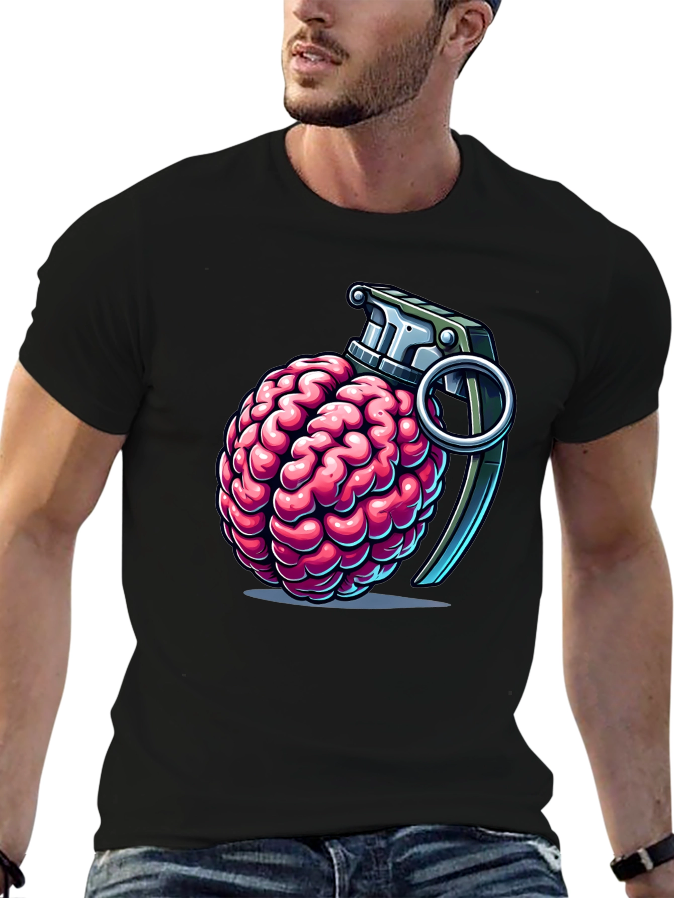 Brain Grenade T-Shirt - Explosive Intellect!