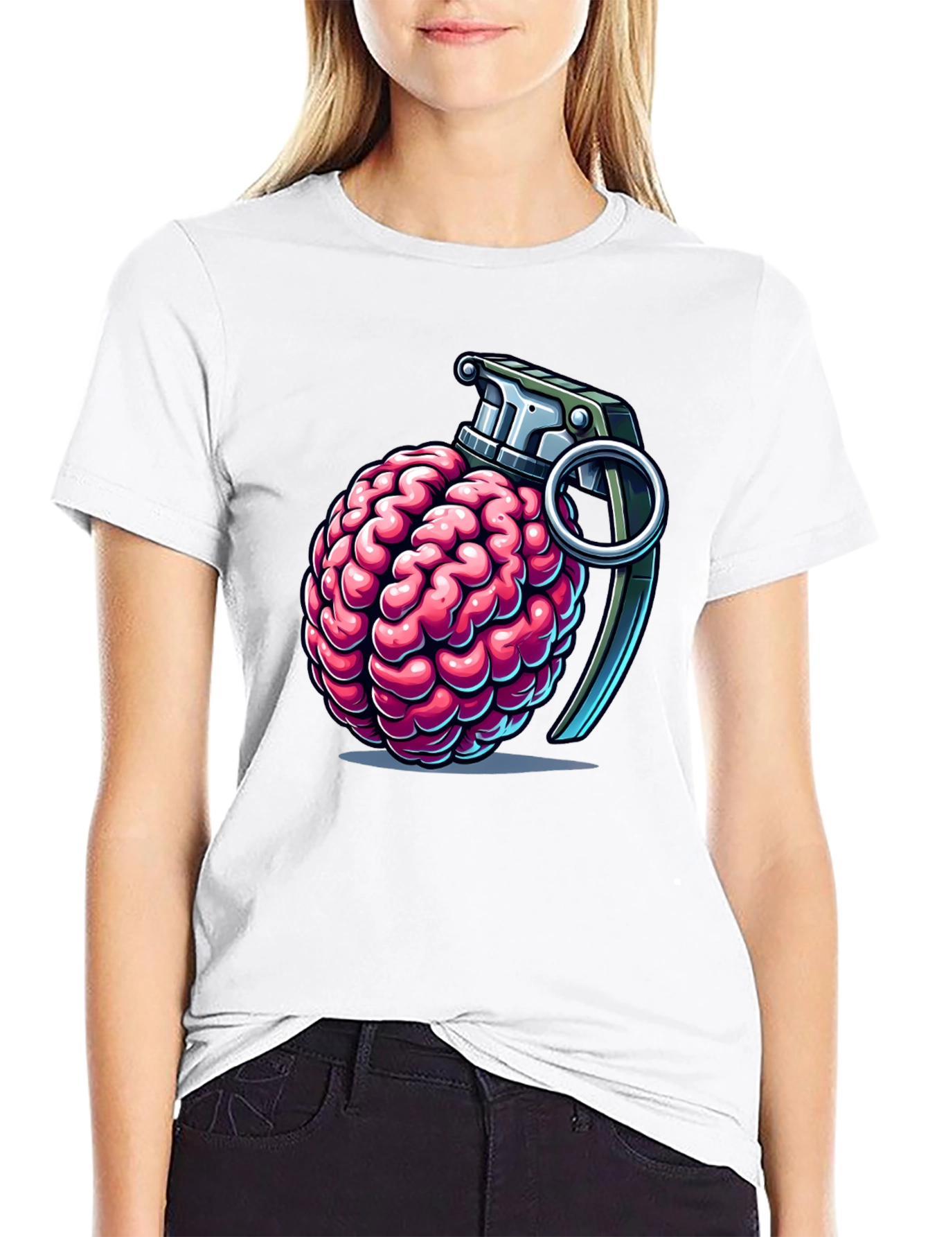 Brain Grenade T-Shirt - Explosive Intellect!