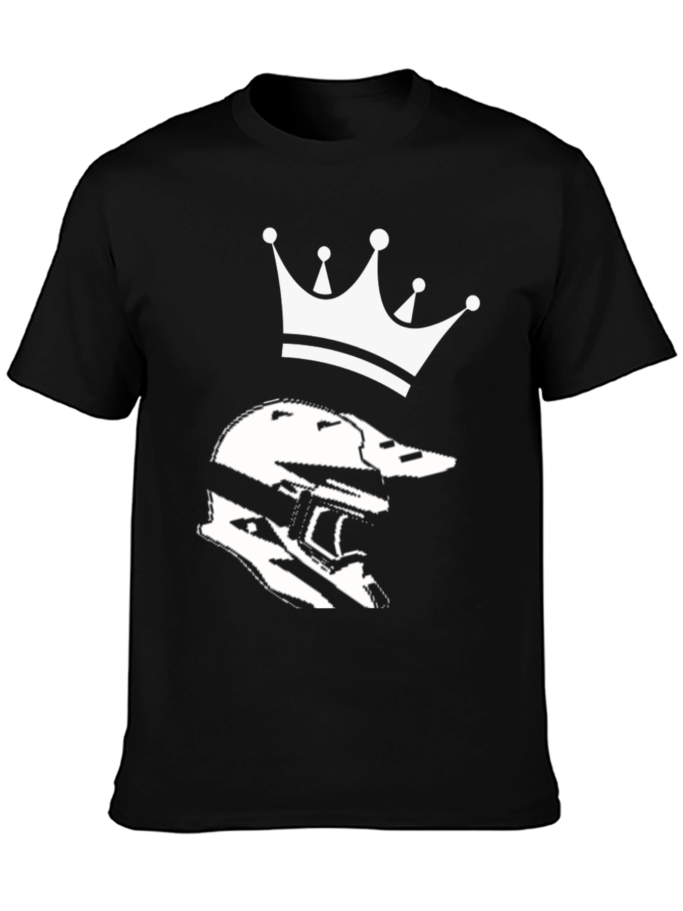 Helmet King Graphic Tee - Black Cotton Blend T-Shirt