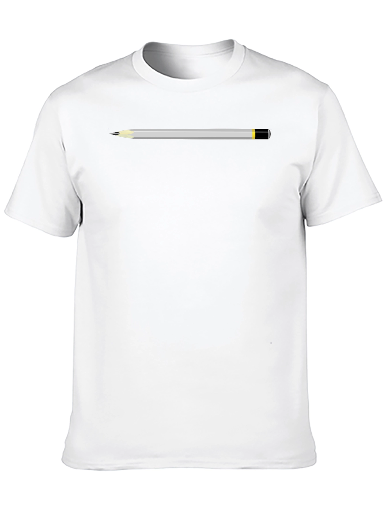 Pencil Graphic T-Shirt - Black Cotton Tee