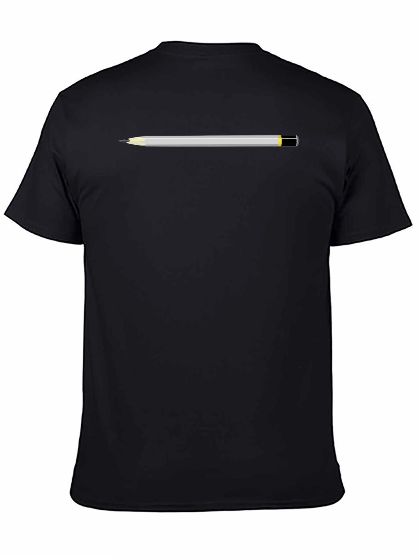Pencil Graphic T-Shirt - Black Cotton Tee