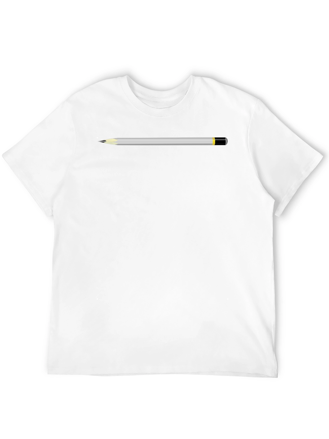 Pencil Graphic T-Shirt - Black Cotton Tee