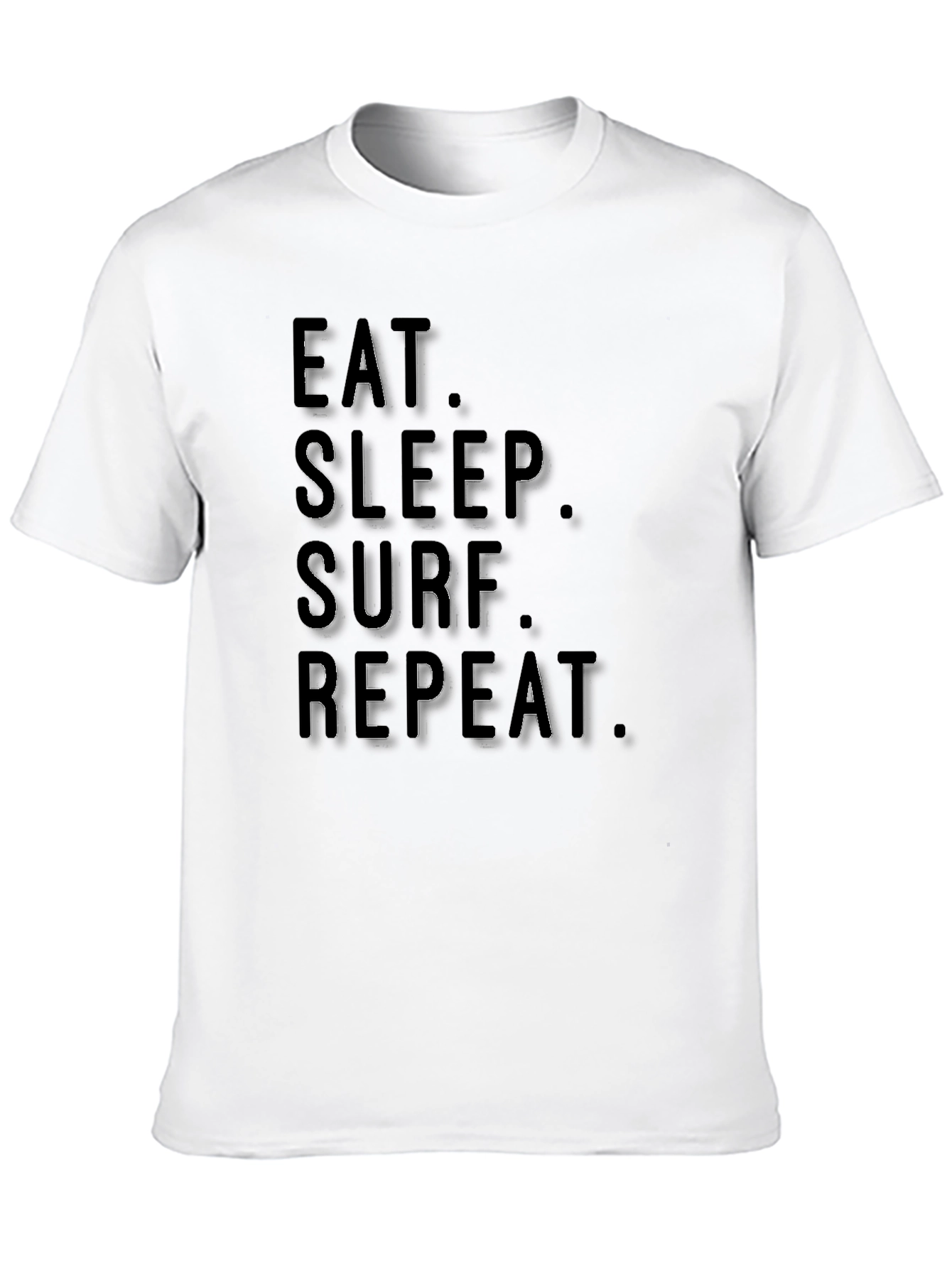 Eat Sleep Surf Repeat Black T-Shirt