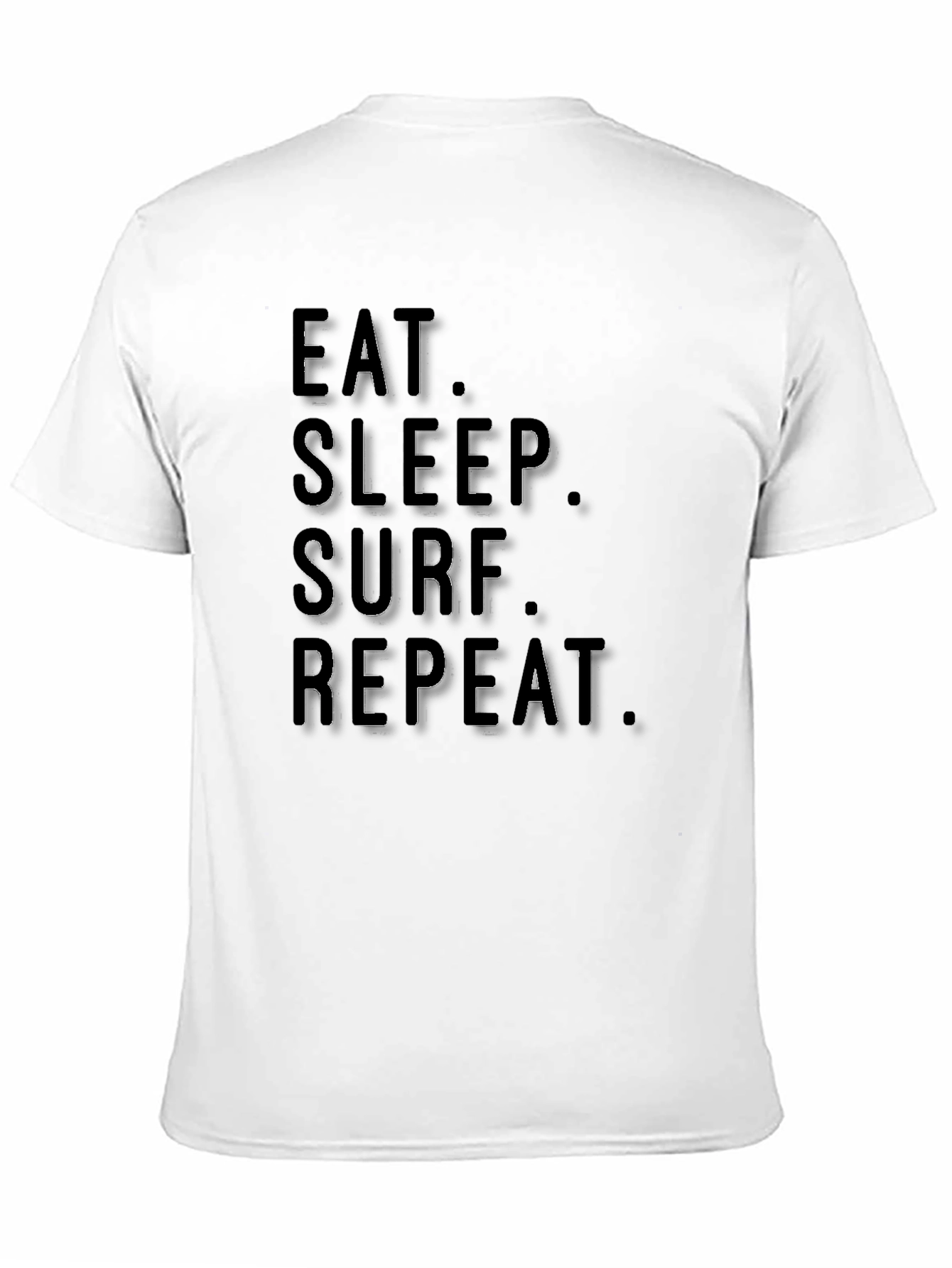 Eat Sleep Surf Repeat Black T-Shirt