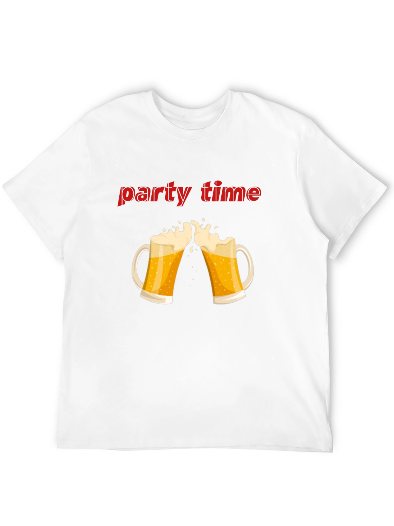 Party Time Beer Toast Graphic T-Shirt - Black