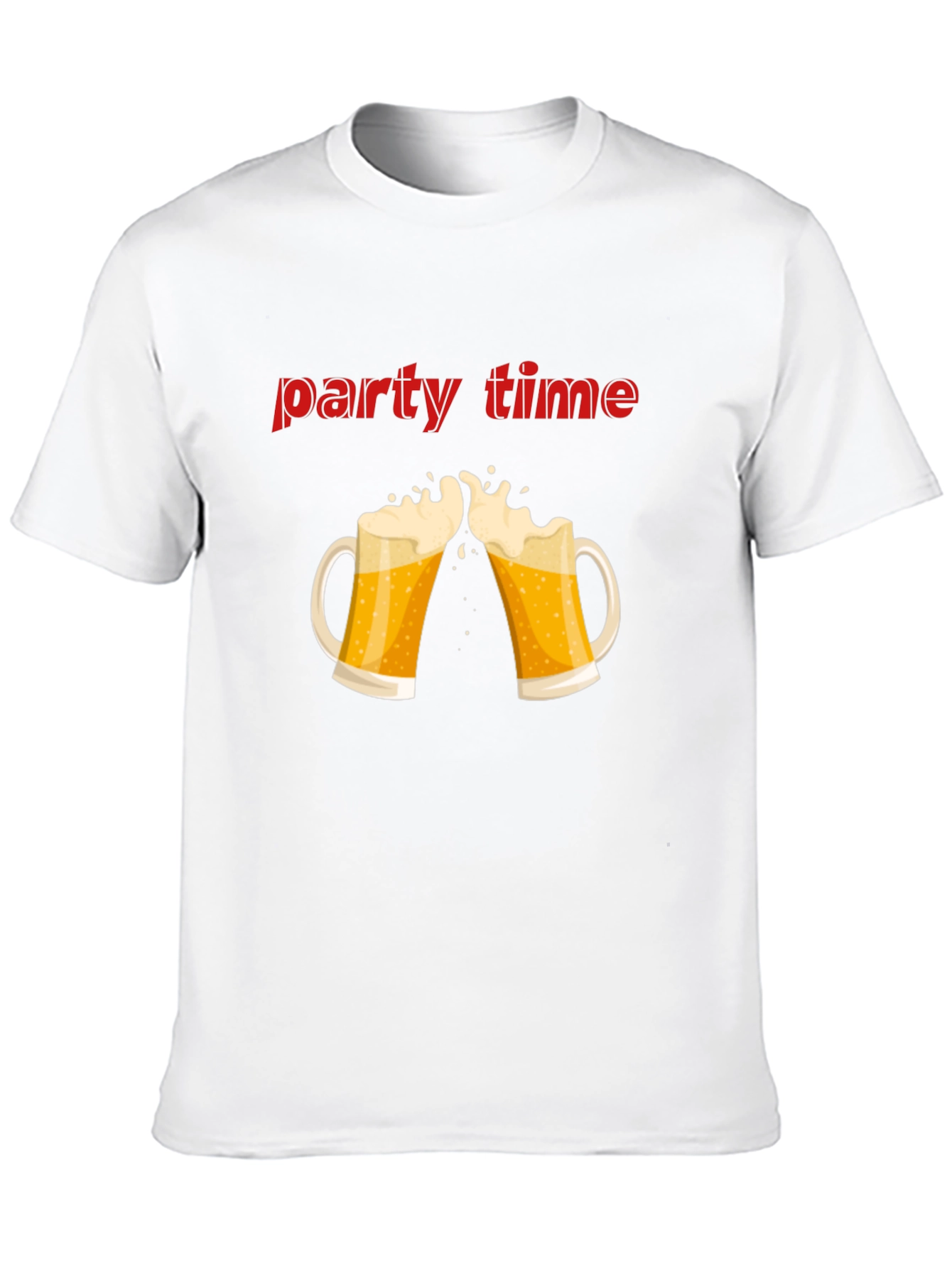 Party Time Beer Toast Graphic T-Shirt - Black