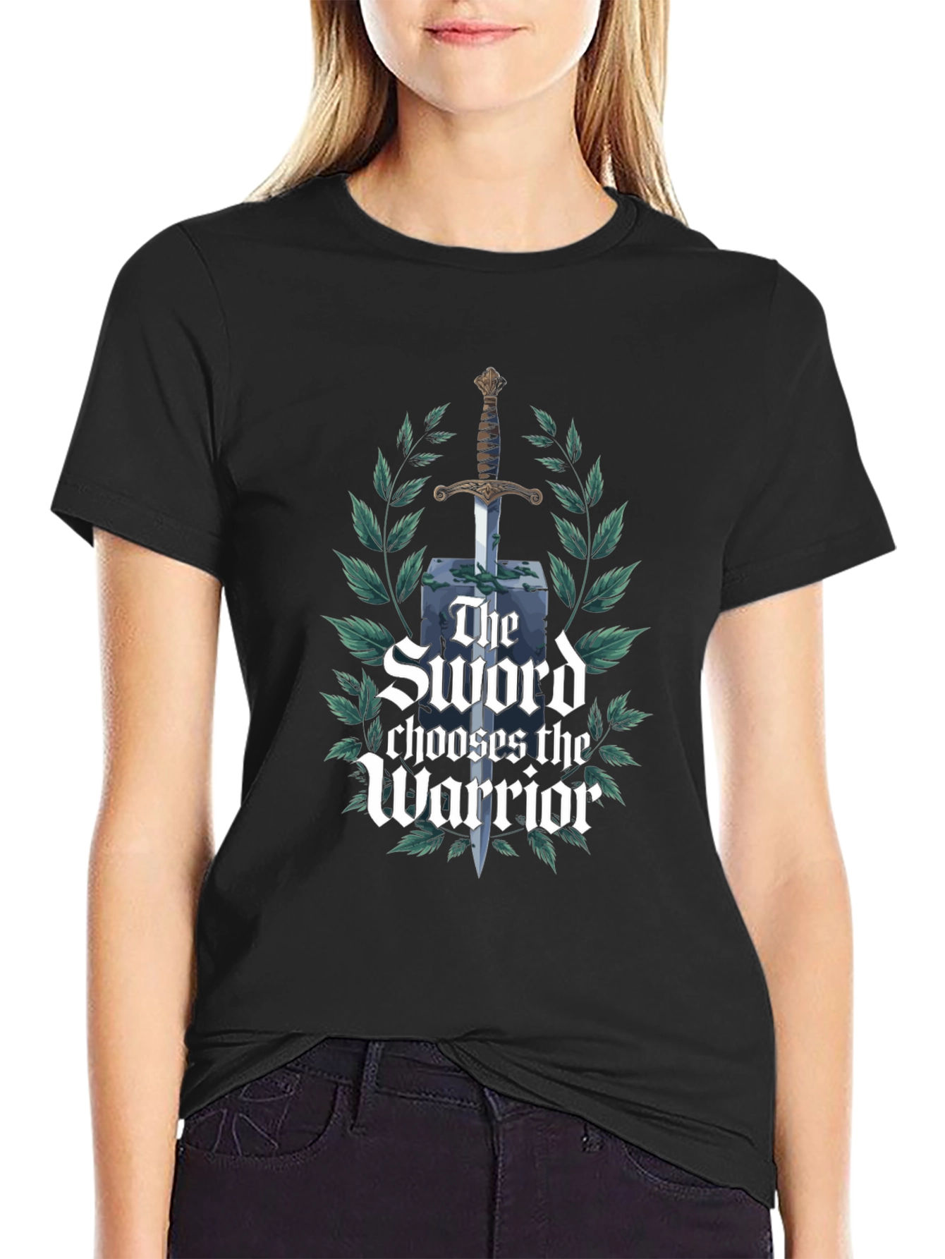 Sword Chooses the Warrior Black T-Shirt