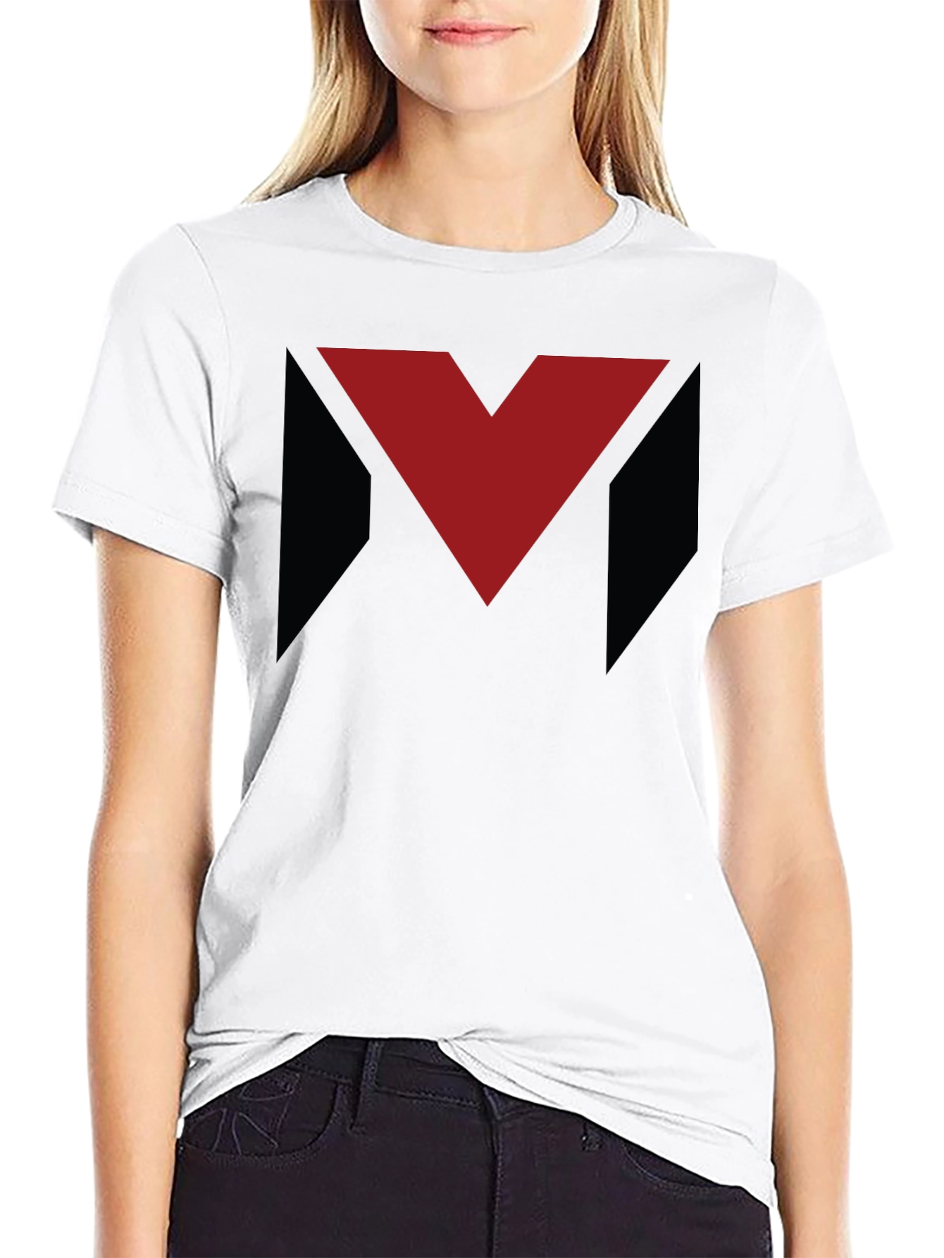 Geometric Logo Tee - Modern Graphic Print Shirt