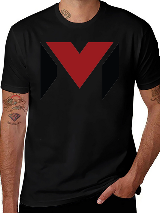 Geometric Logo Tee - Modern Graphic Print Shirt