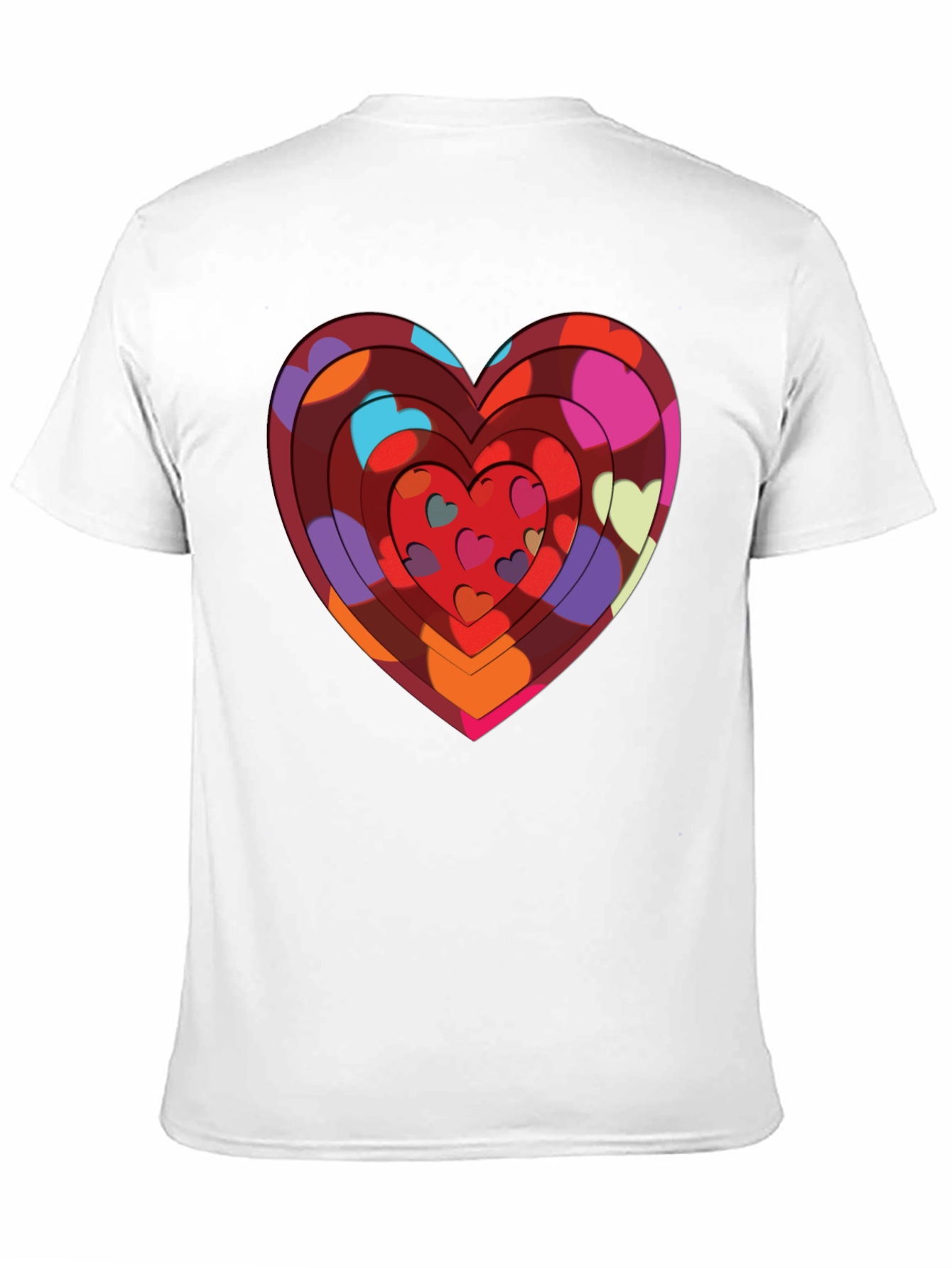 Heart Print Black T-Shirt: Bold & Stylish Design