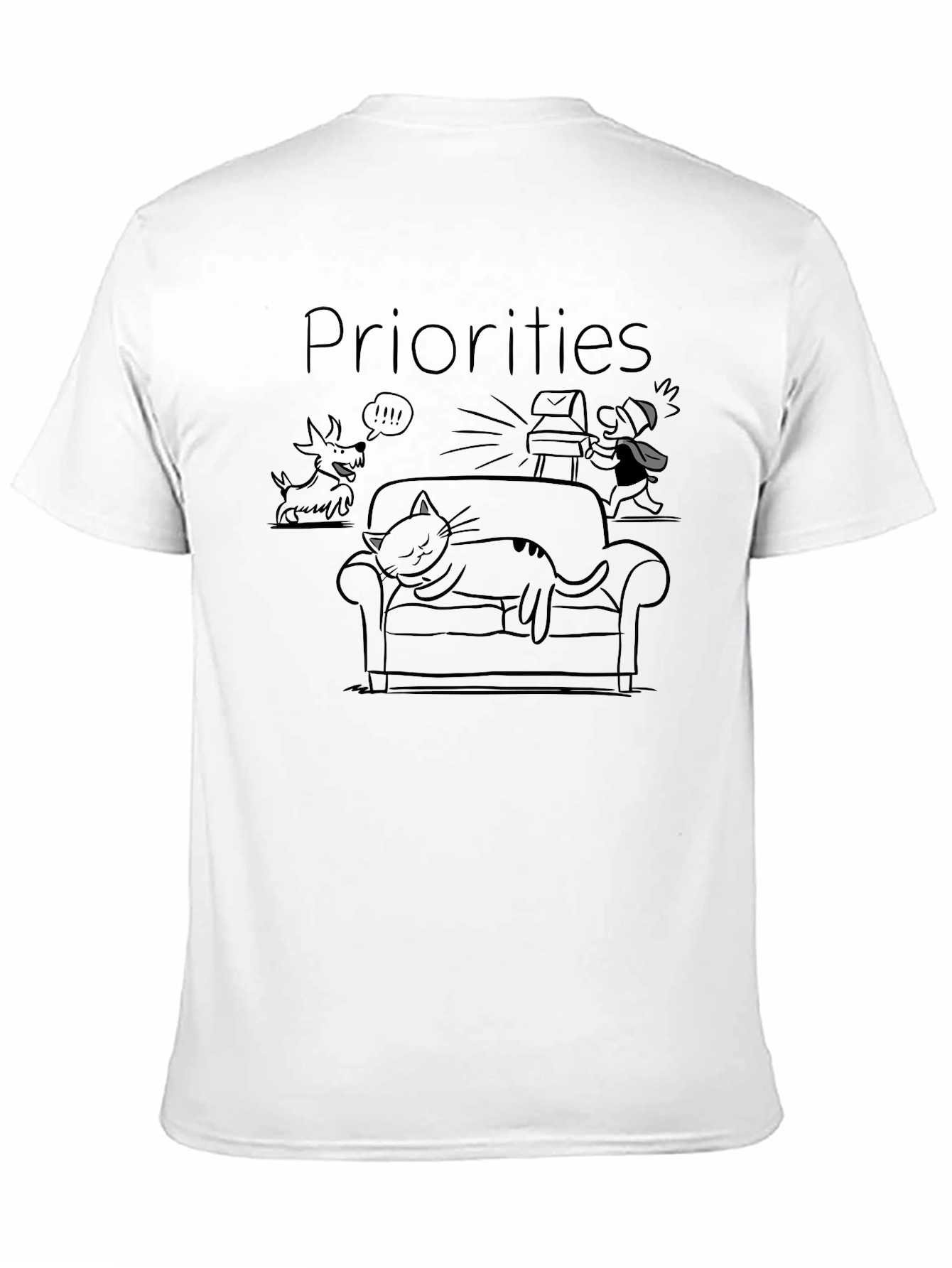 Priorities Graphic Tee - Cat Napping Funny T-Shirt