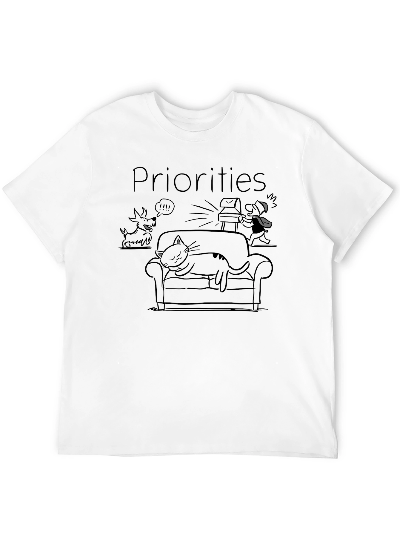 Priorities Graphic Tee - Cat Napping Funny T-Shirt