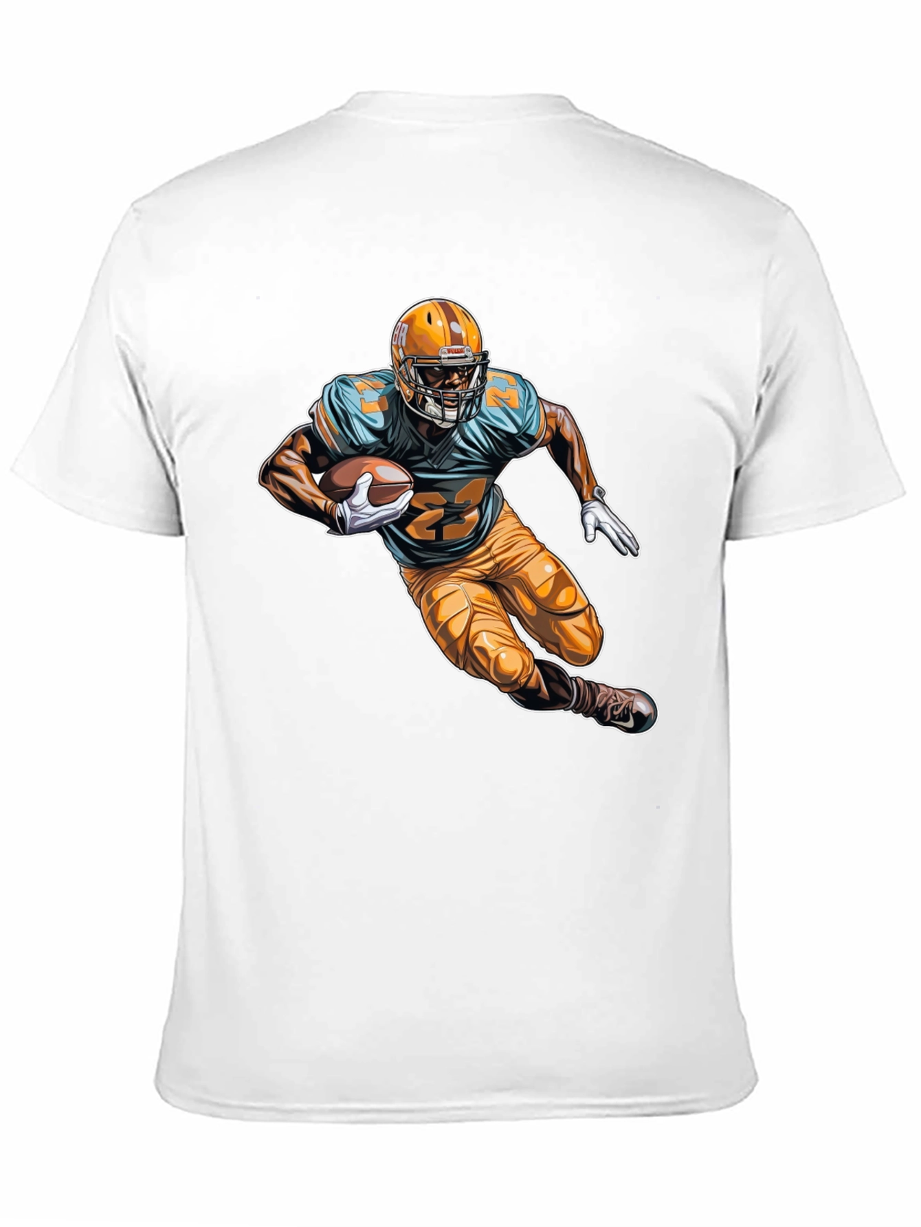Football Player Graphic Tee - Black