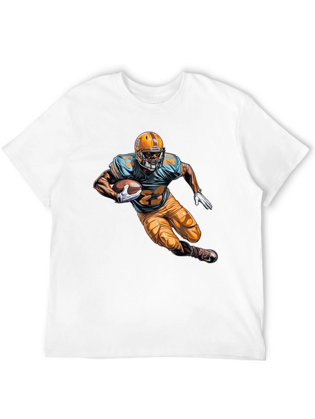 Football Player Graphic Tee - Black
