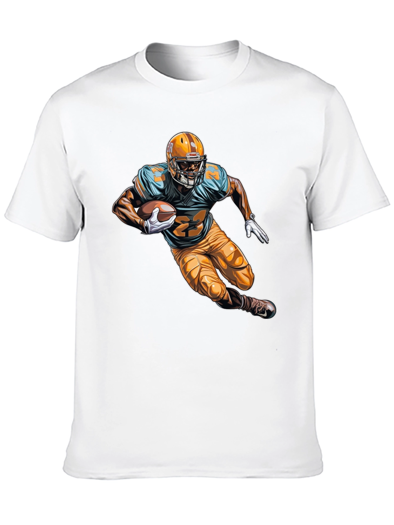 Football Player Graphic Tee - Black