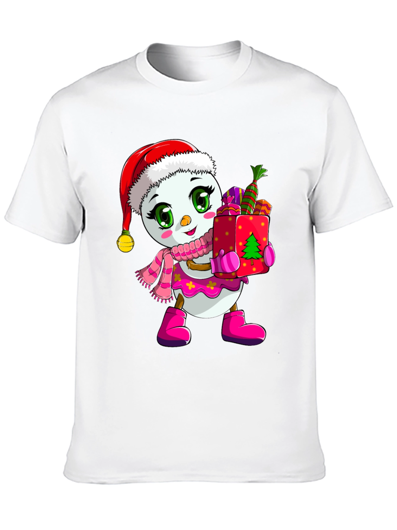 Festive Snowman Graphic Tee - Holiday Cheer