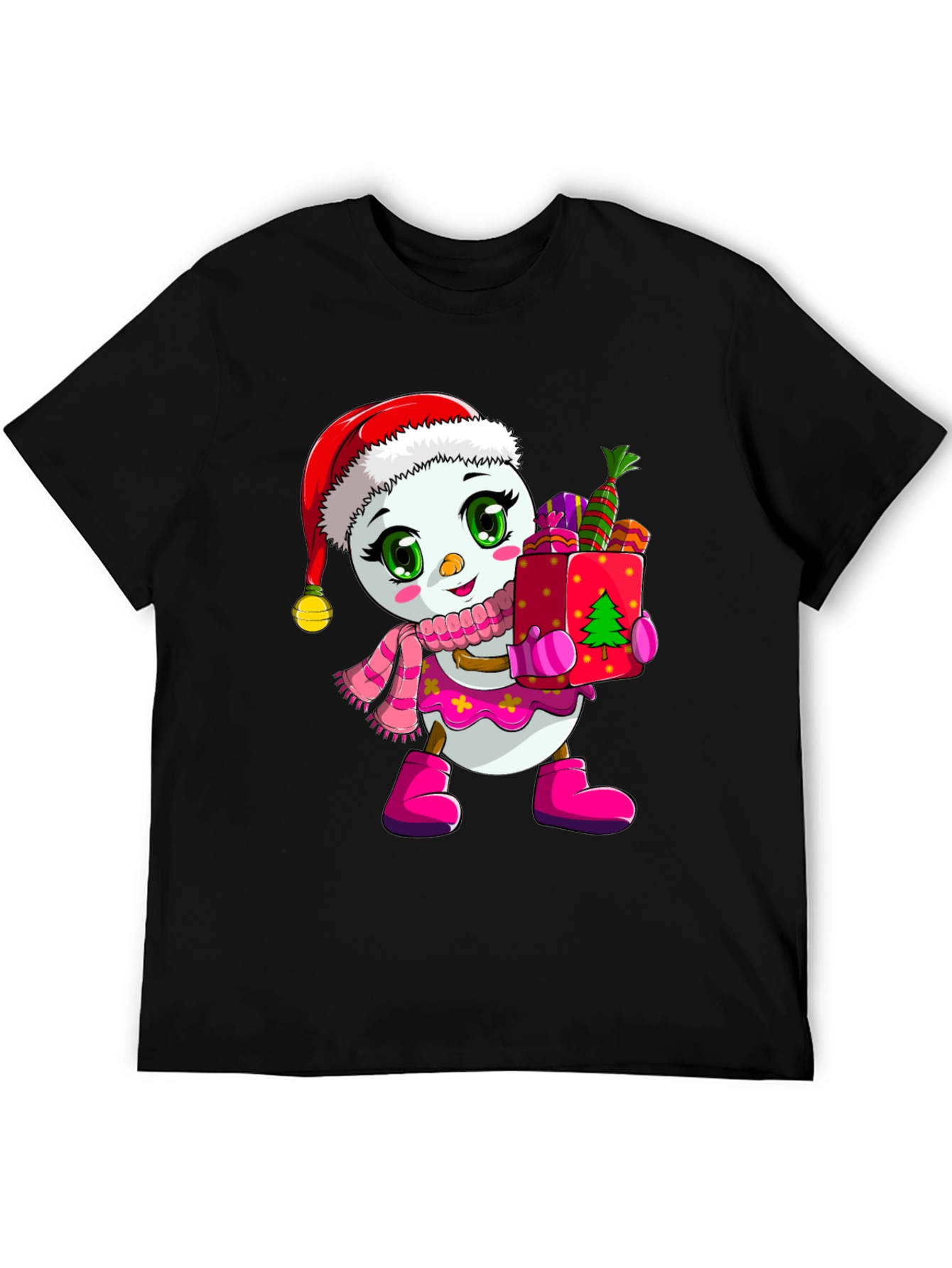 Festive Snowman Graphic Tee - Holiday Cheer