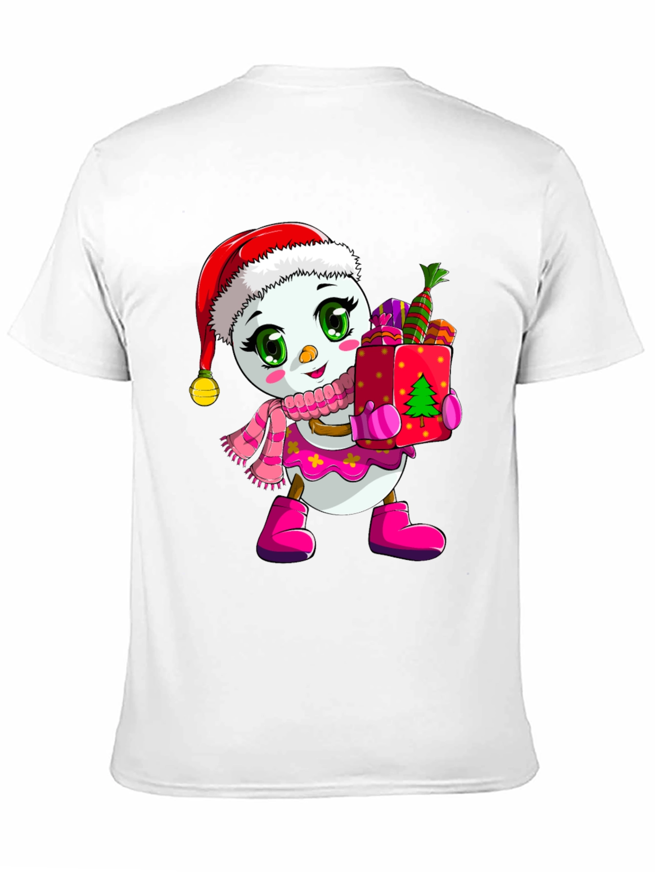 Festive Snowman Graphic Tee - Holiday Cheer