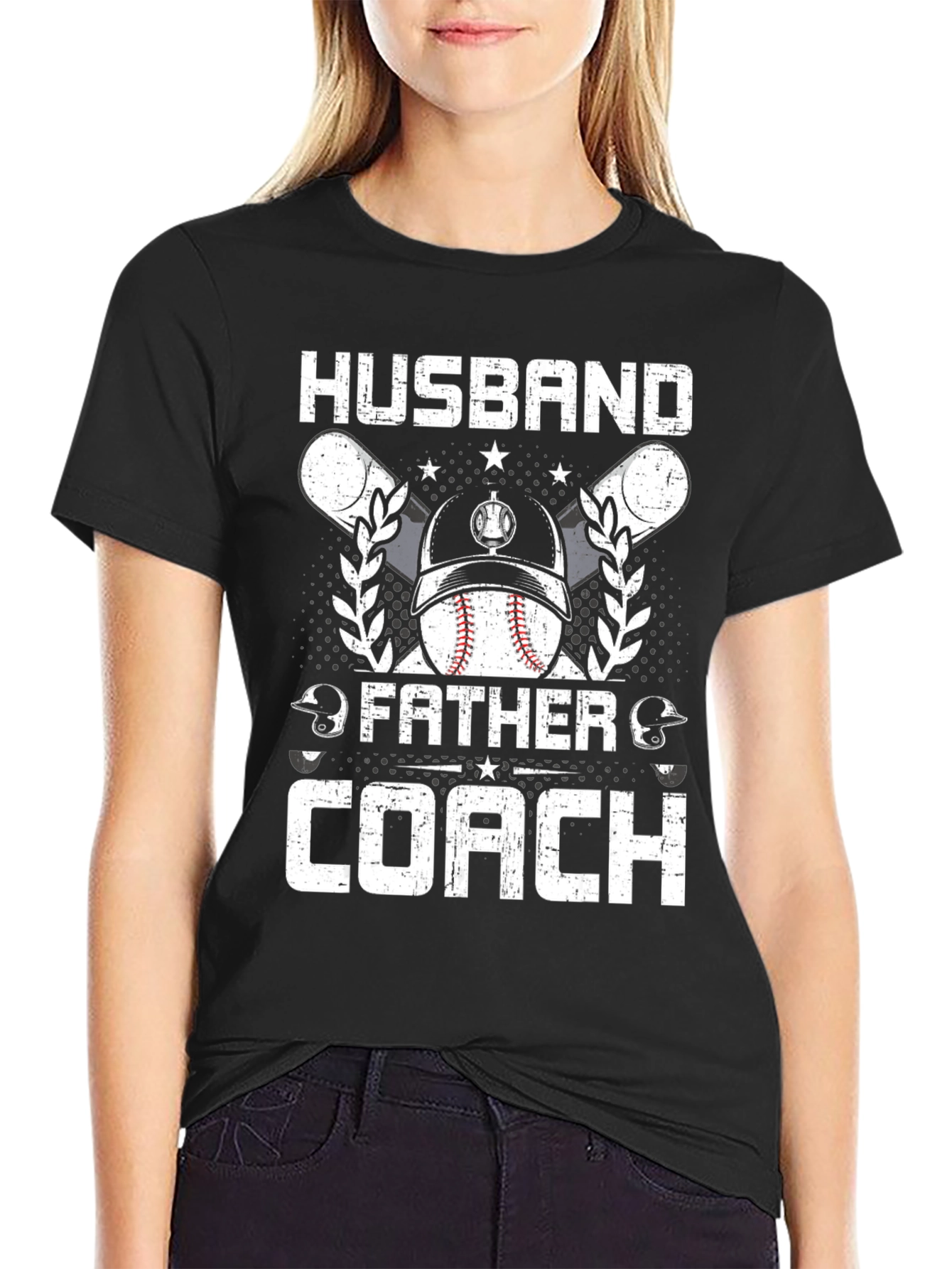 Husband Father Coach Baseball T-Shirt