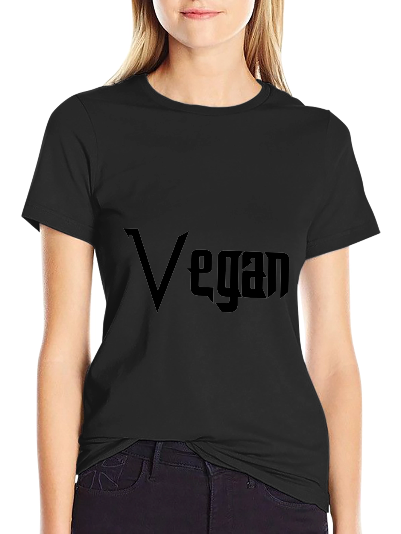 Vegan Graphic Black T-Shirt for Men